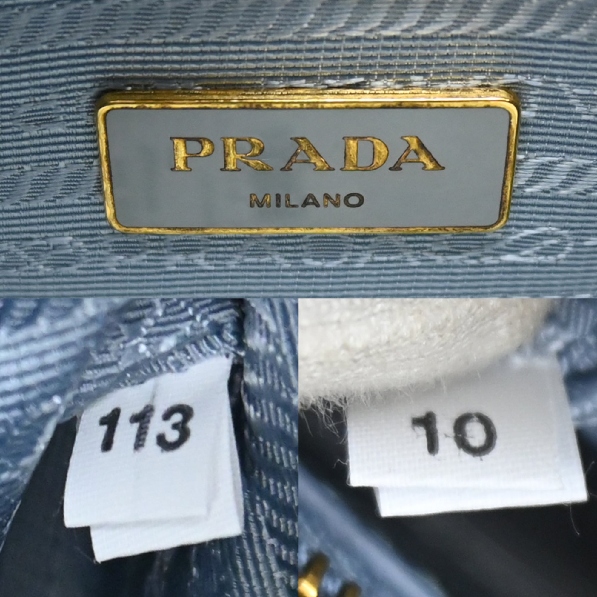 Prada Light Blue Leather Handbag (Pre-Owned)