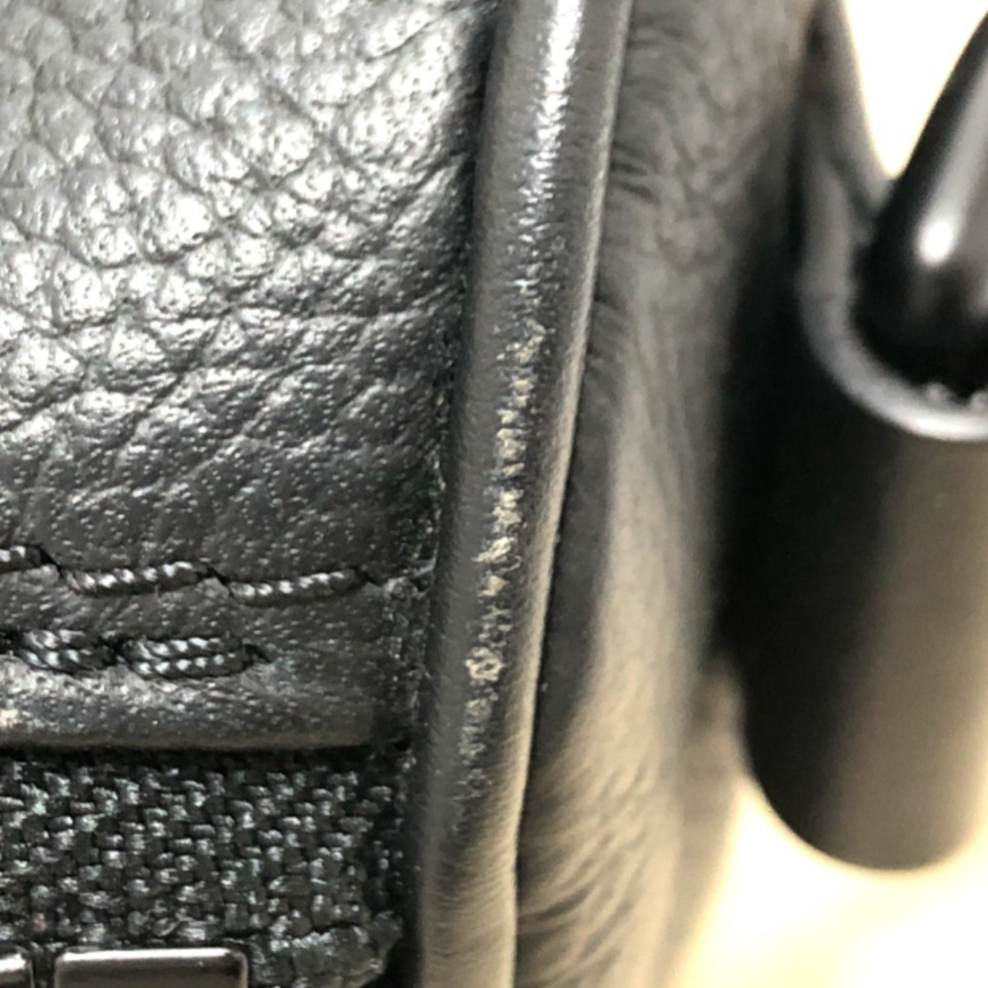 Louis Vuitton Black Leather Boston Bag Shoulder Bag (Pre-Owned)