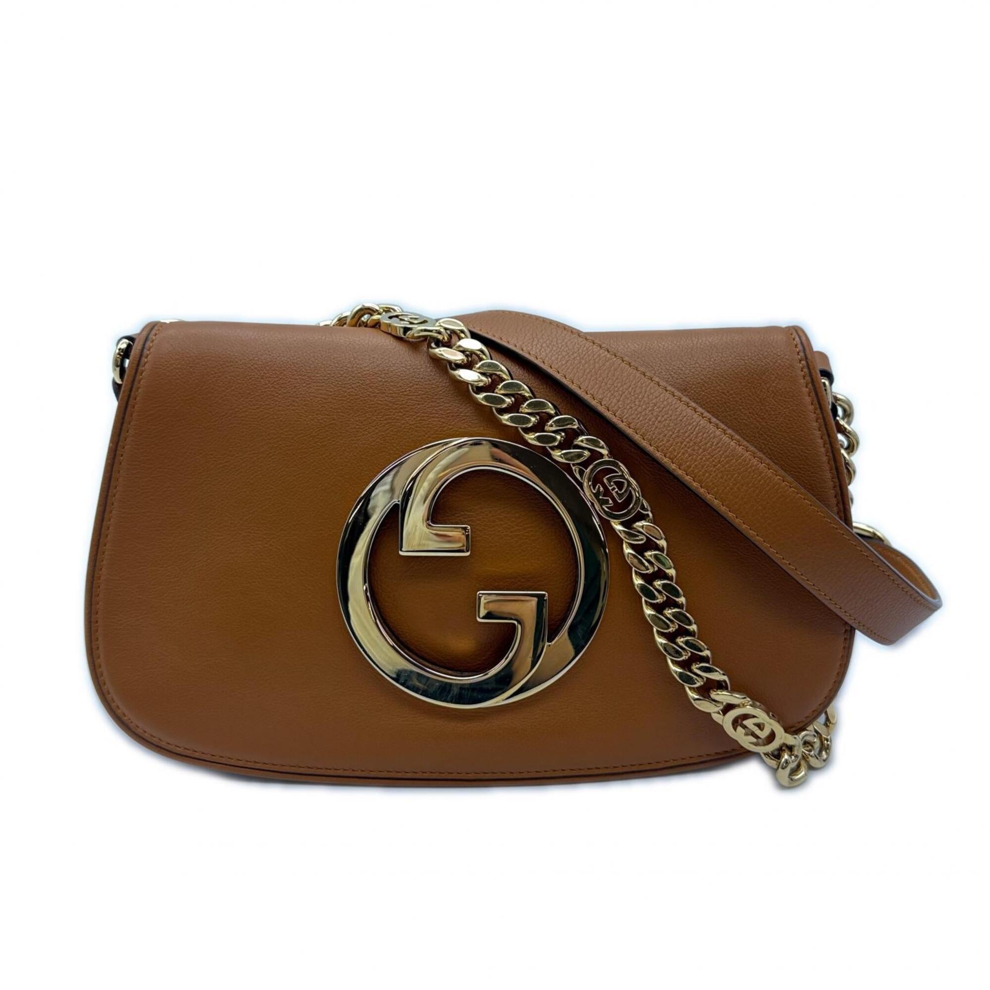 Gucci Camel Leather Shoulder Bag (Pre-Owned)