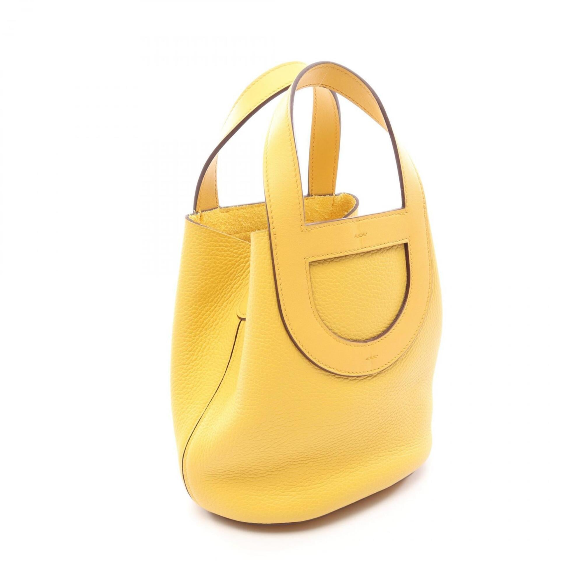 Hermes Yellow Taurillon Clemence Leather Handbag (Pre-Owned)
