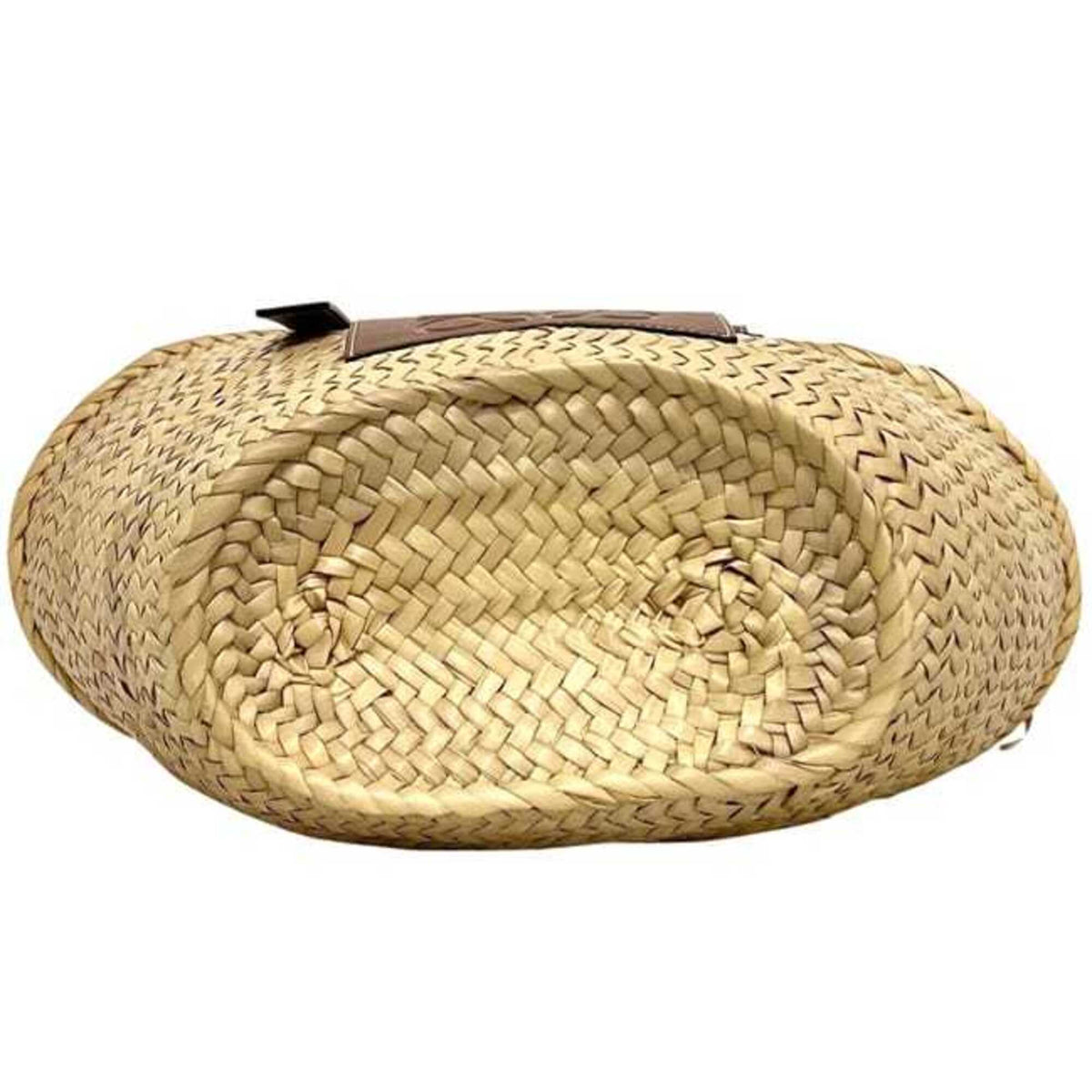 Loewe Beige Brown Raffia Leather Basket Tote Bag (Pre-Owned)