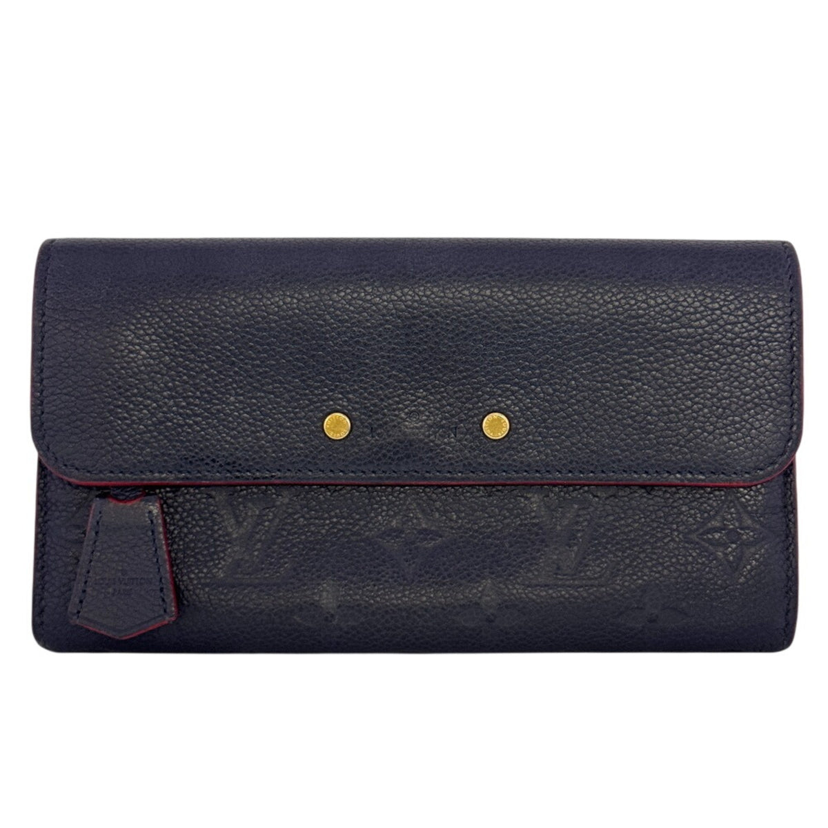 Louis Vuitton Monogram Empreinte Navy Leather Long Wallet (Bi-Fold) (Pre-Owned)