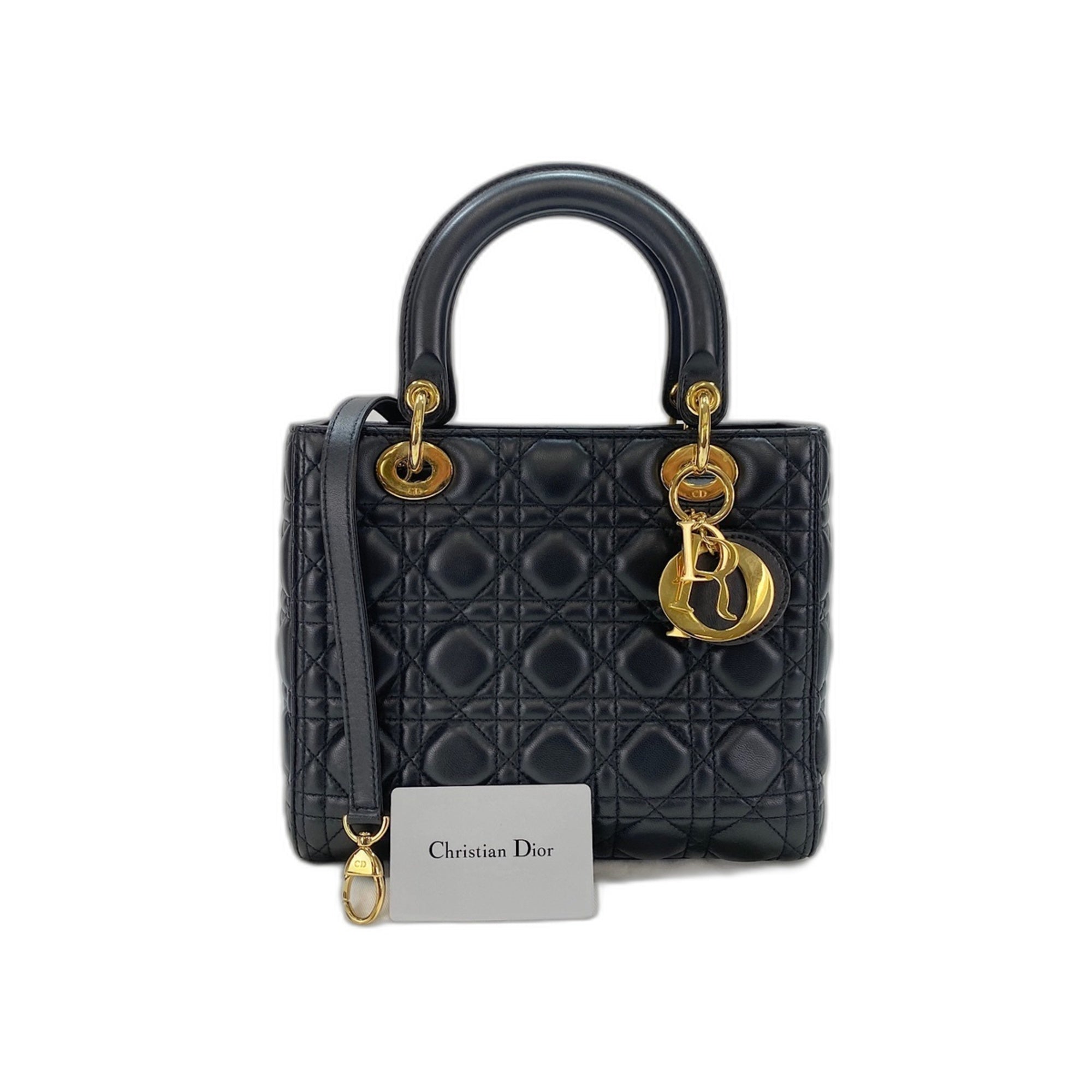 Christian Dior Black Leather Handbag (Pre-Owned)