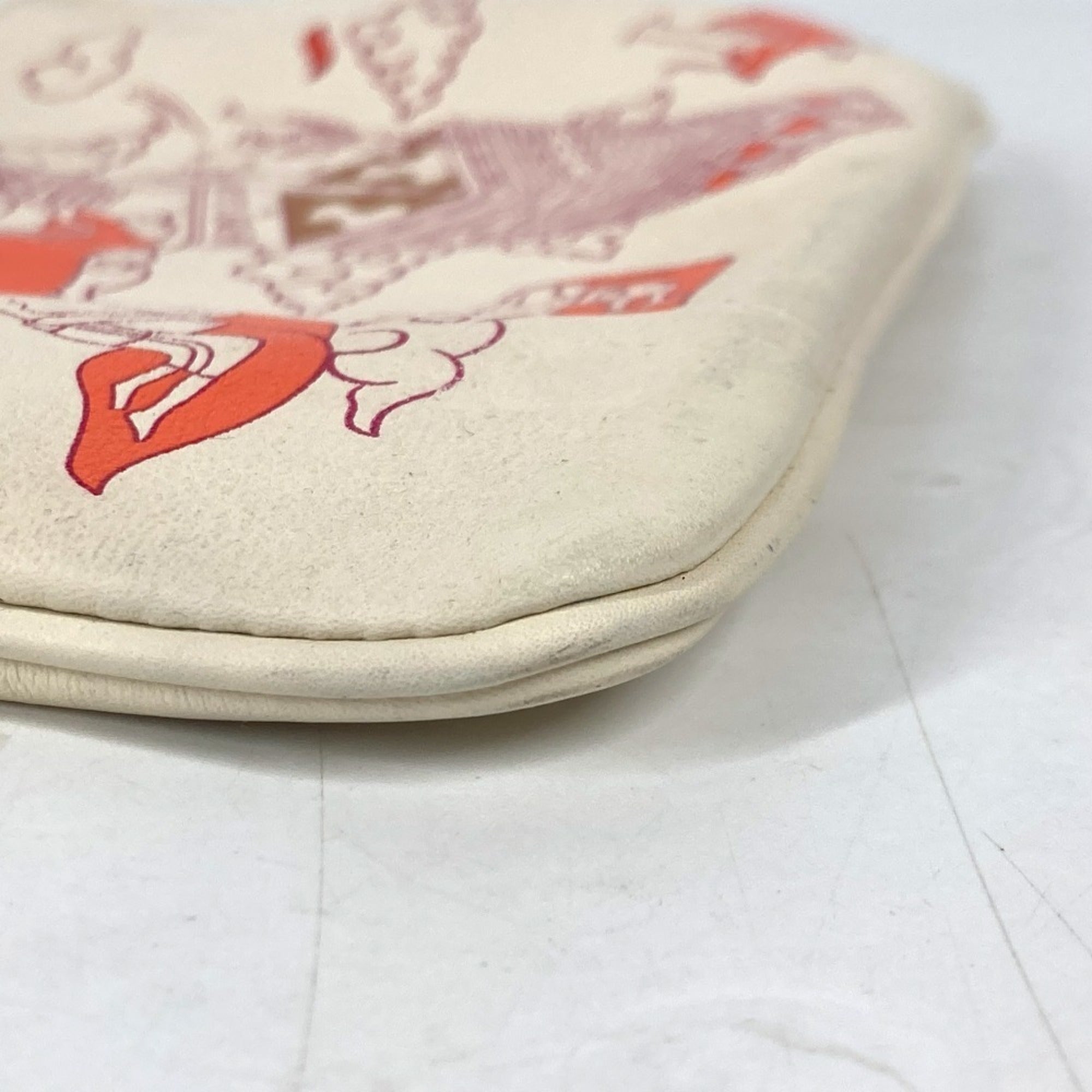 Hermes Ivory Leather Clutch Bag Pouch (Pre-Owned)