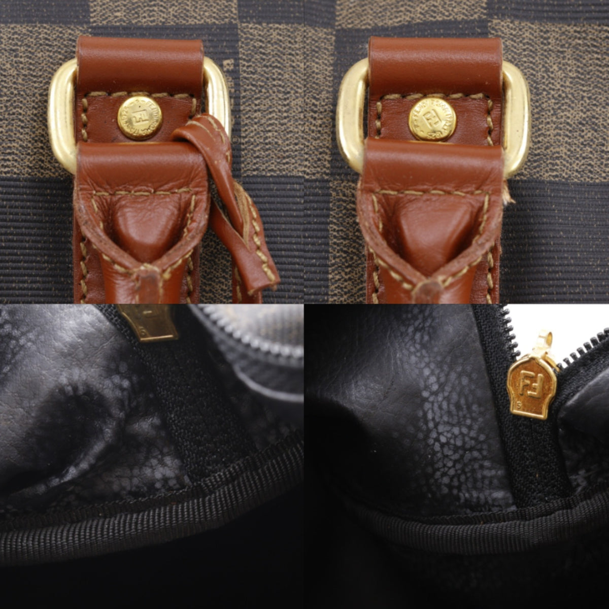Fendi Brown Pvc Boston Bag (Pre-Owned)