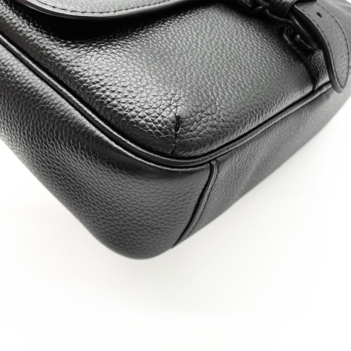 Coach Black Leather Shoulder Bag (Pre-Owned)