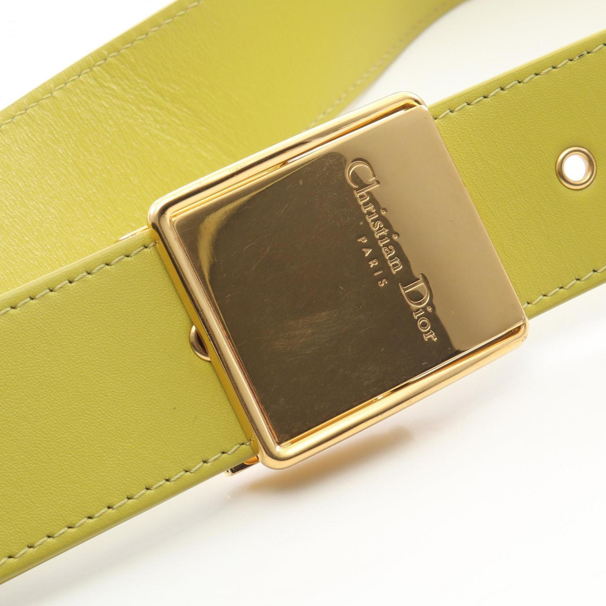 Christian Dior Green Leather Handbag Shoulder Bag (Pre-Owned)
