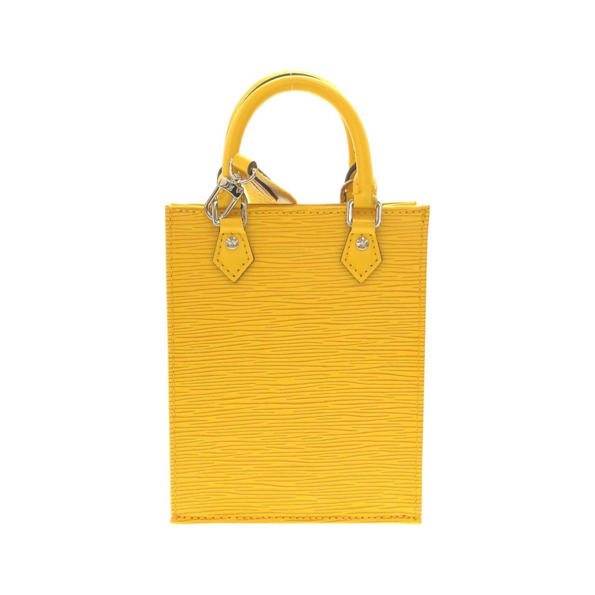 Louis Vuitton Silver Yellow Leather Handbag (Pre-Owned)
