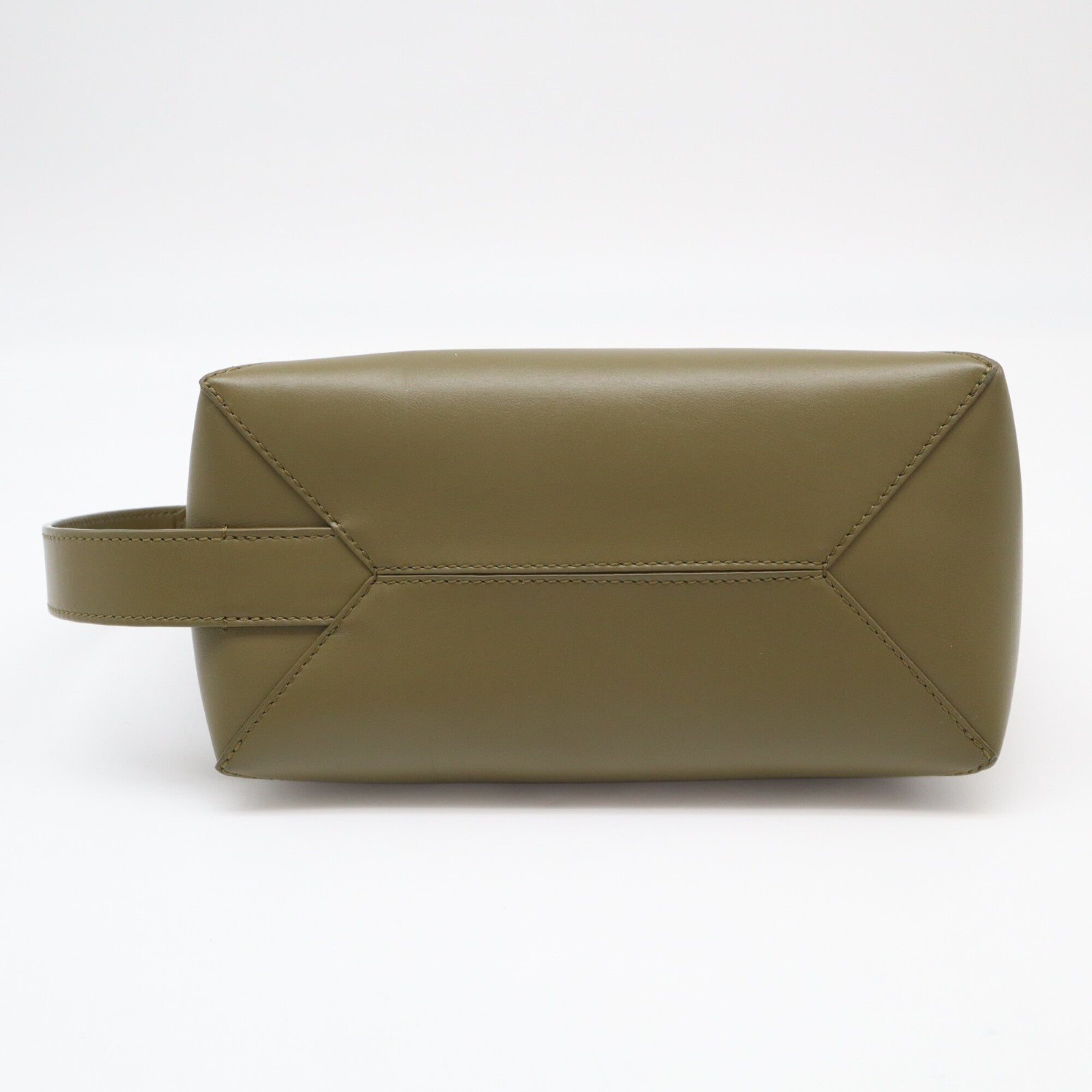 Loewe Puzzle Khaki Leather Clutch Bag (Pre-Owned)