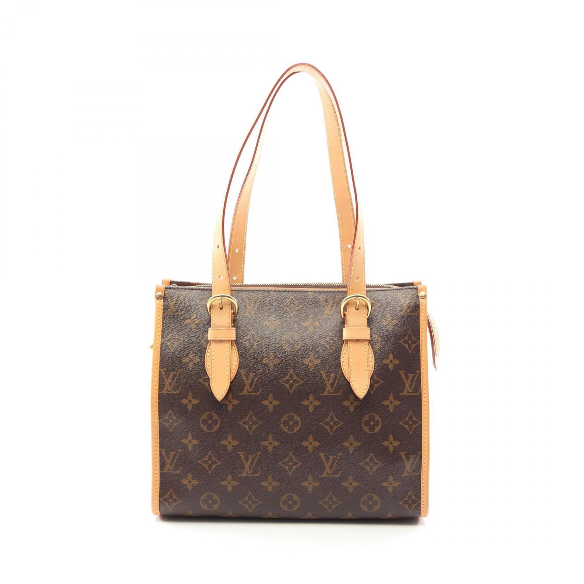 Louis Vuitton Brown Coated Canvas Pvc Monogram Leather Handbag Tote Bag (Pre-Owned)