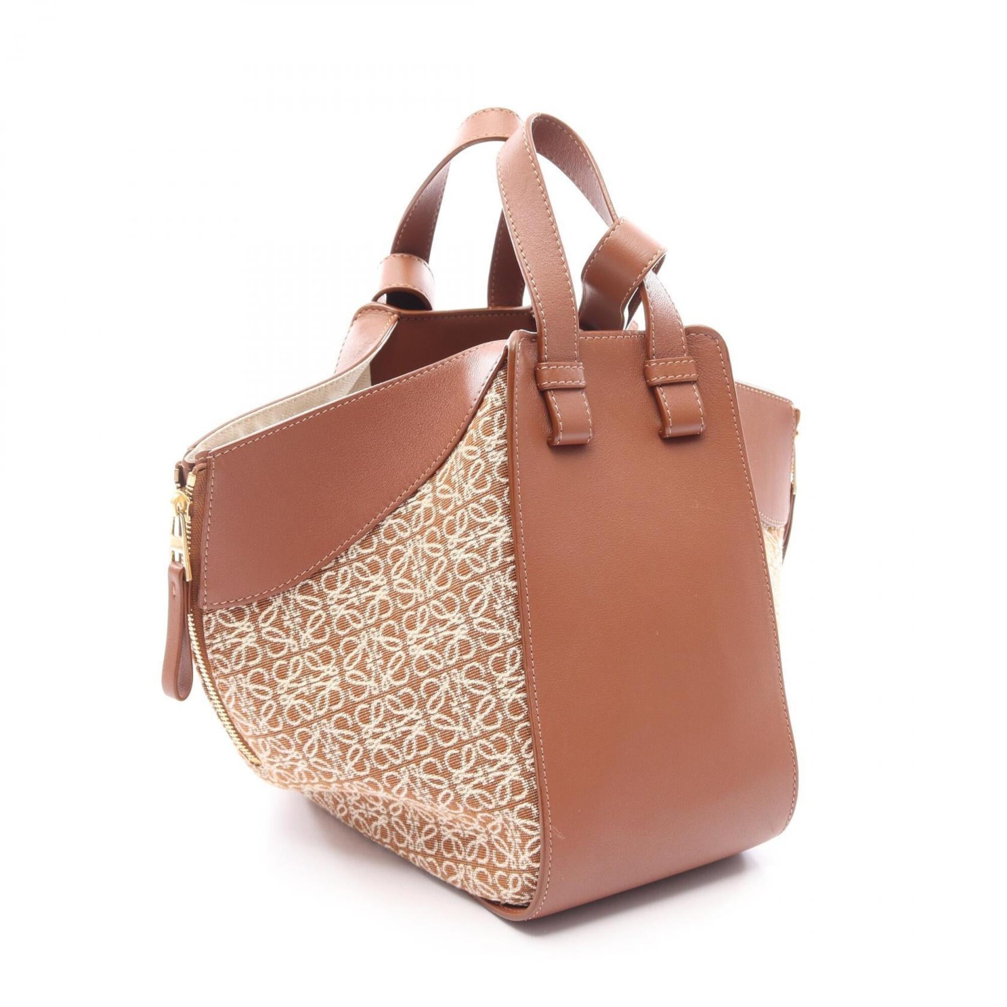 Loewe Brown White Leather Handbag (Pre-Owned)