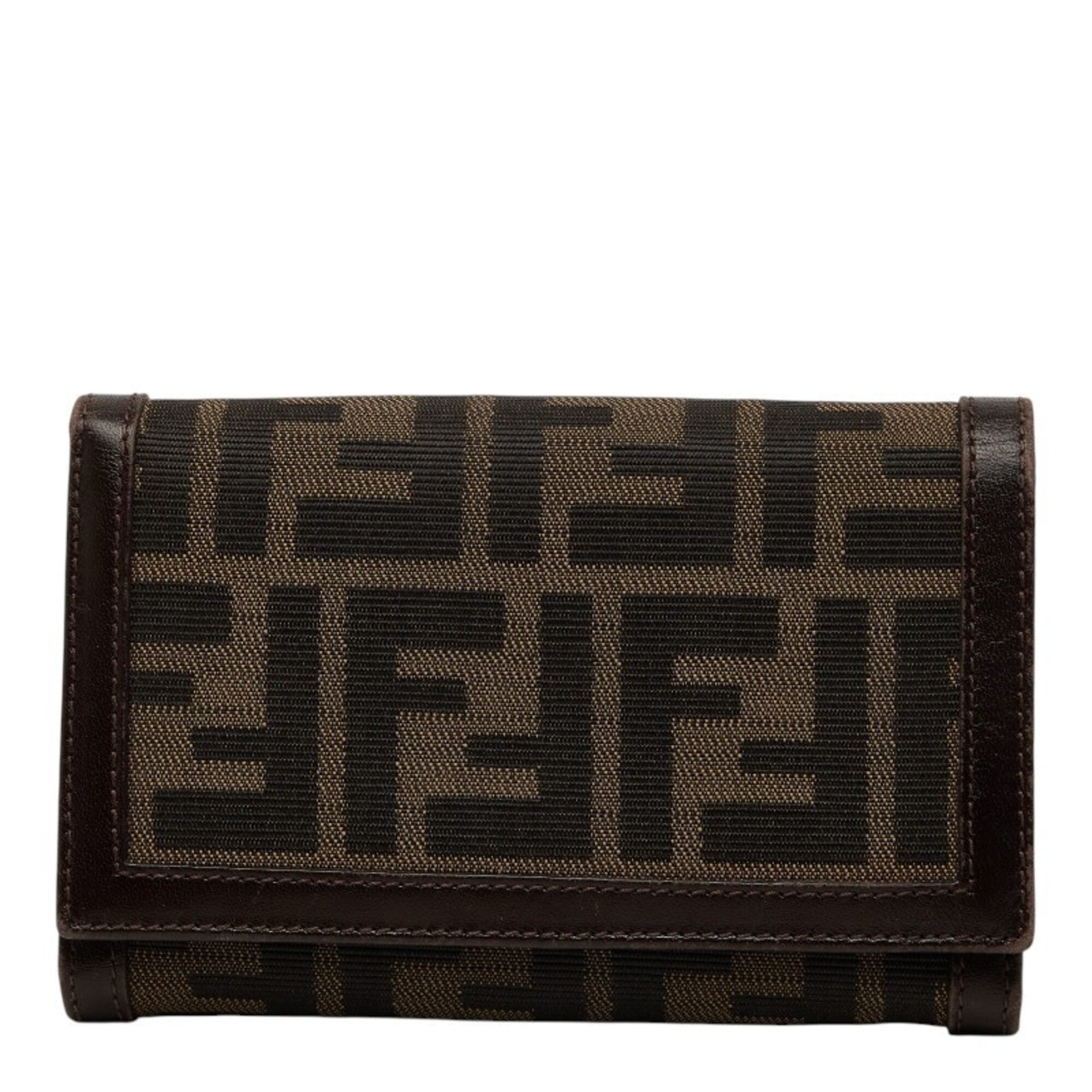 Fendi Brown Canvas Leather Wallet (Bi-Fold) (Pre-Owned)