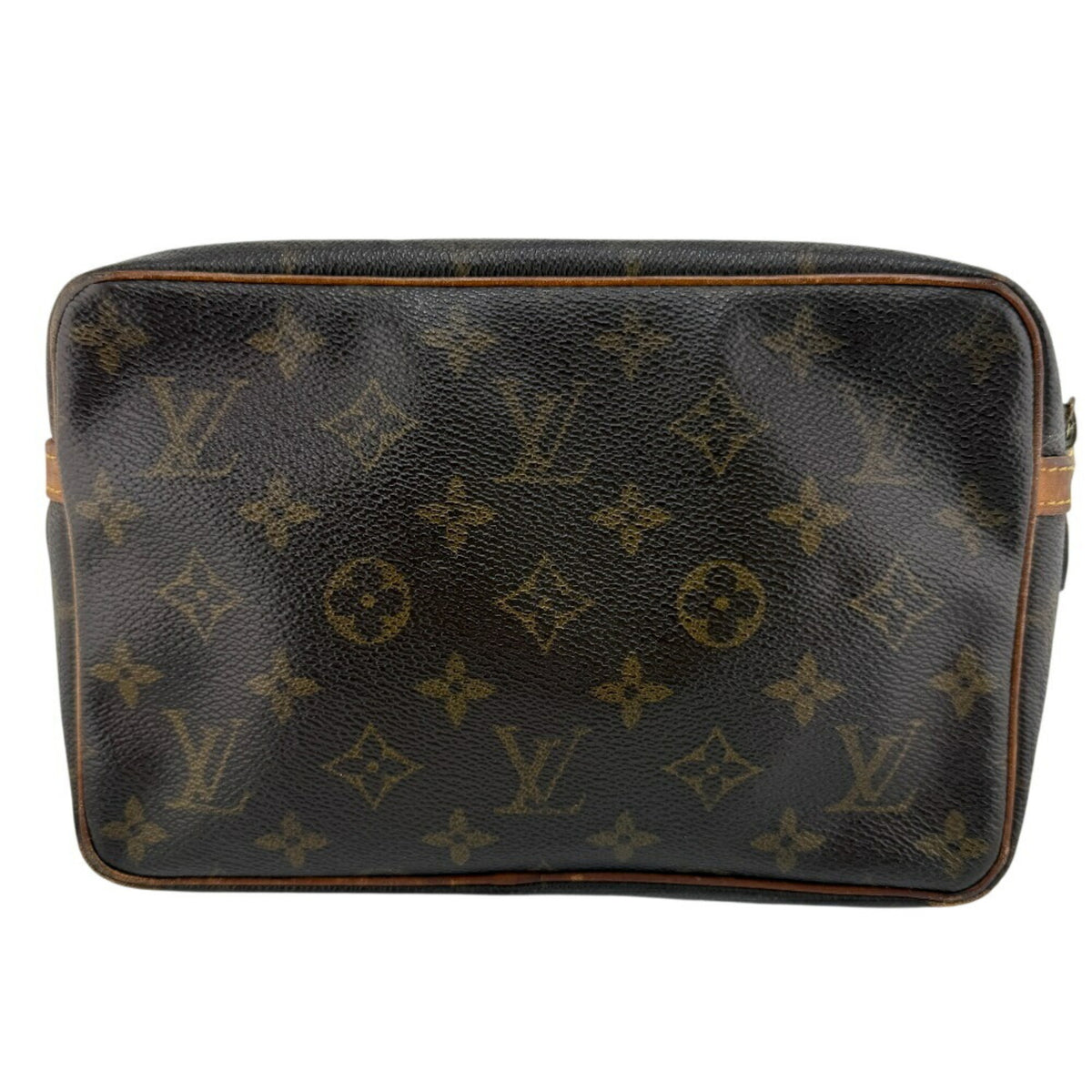 Louis Vuitton Brown Leather Clutch Bag (Pre-Owned)