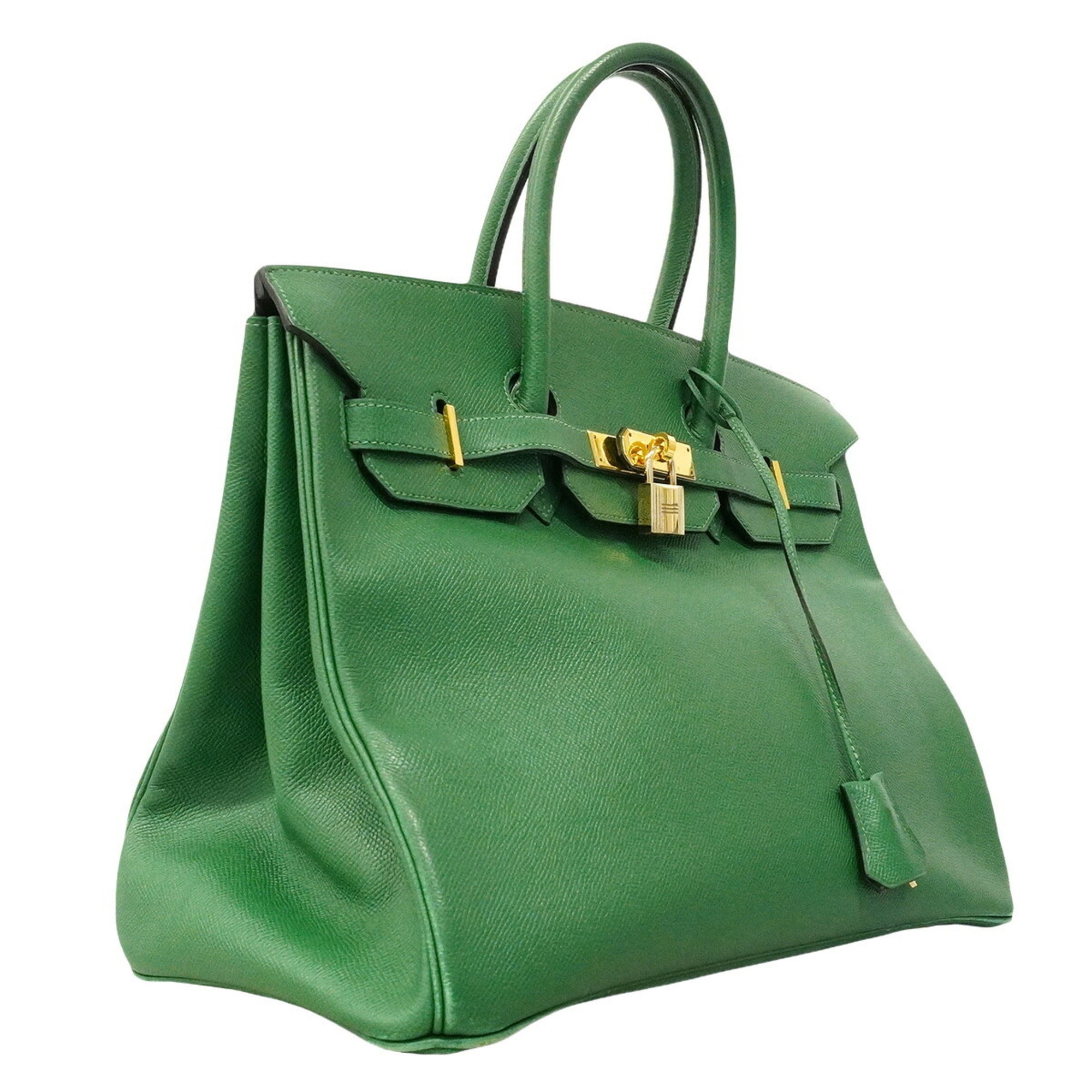 Hermes Green Courchevel Leather Handbag (Pre-Owned)
