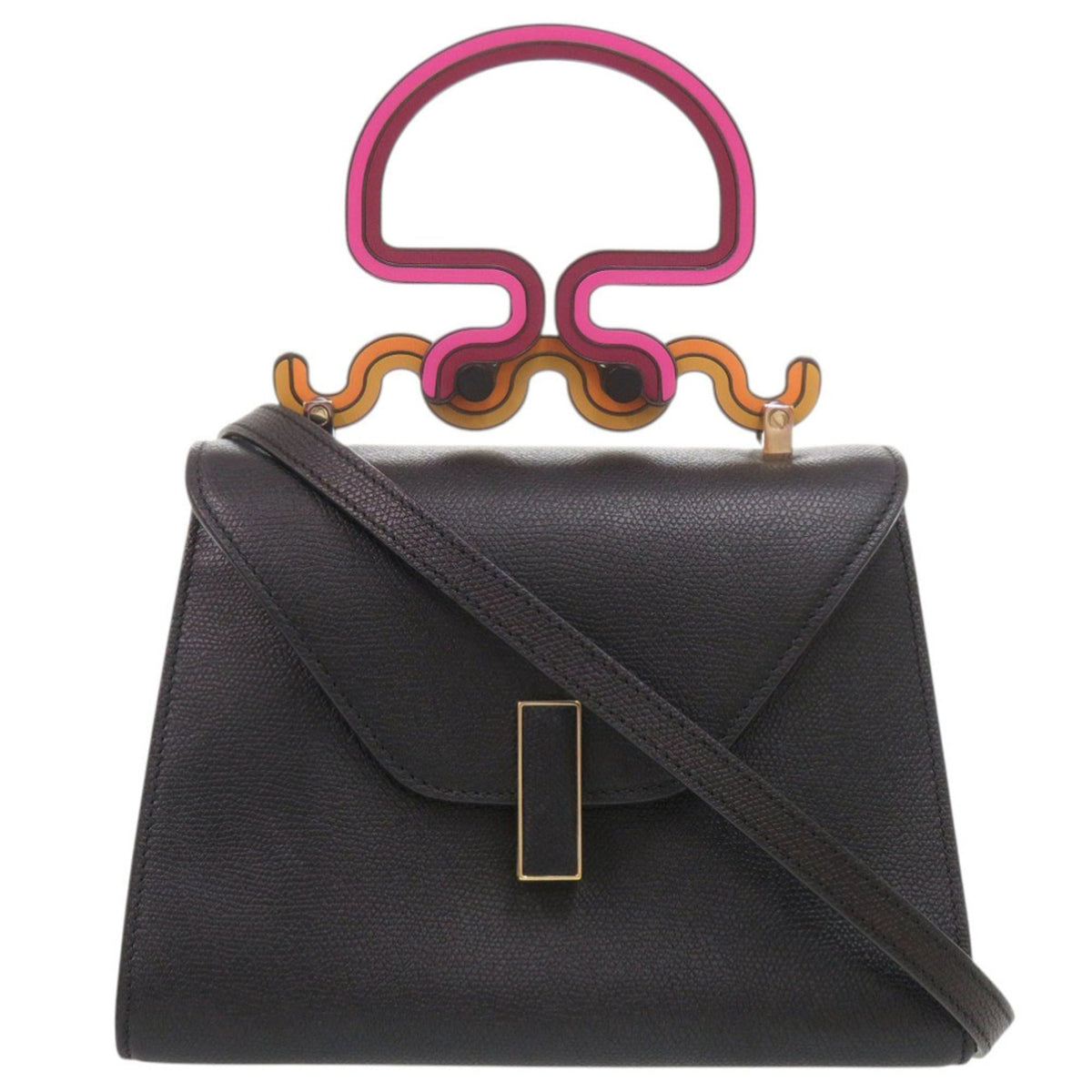 Valextra Black Leather Handbag (Pre-Owned)