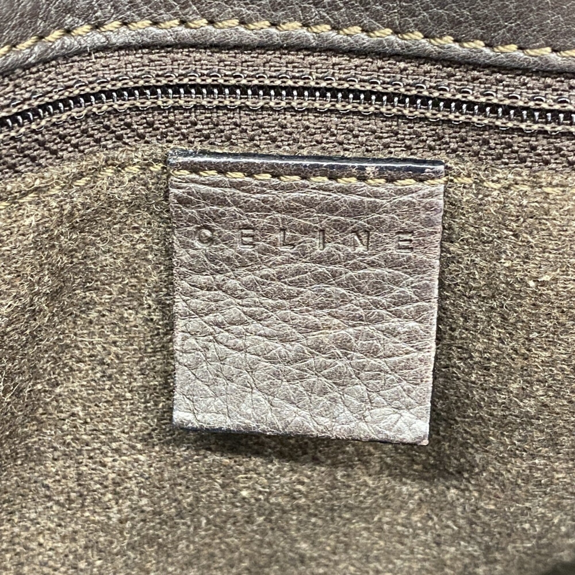 Celine Brown Leather Shoulder Bag (Pre-Owned)