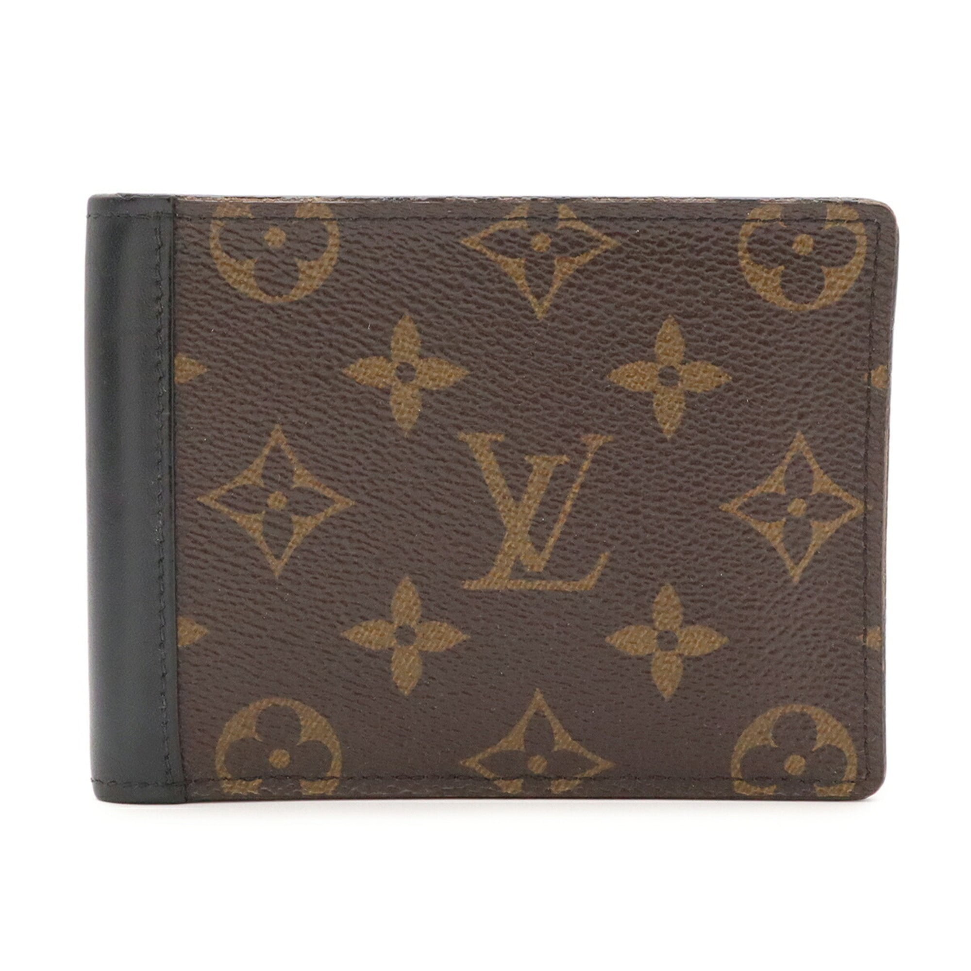 Louis Vuitton Black Brown Galle Monogram Canvas Wallet (Bi-Fold) (Pre-Owned)