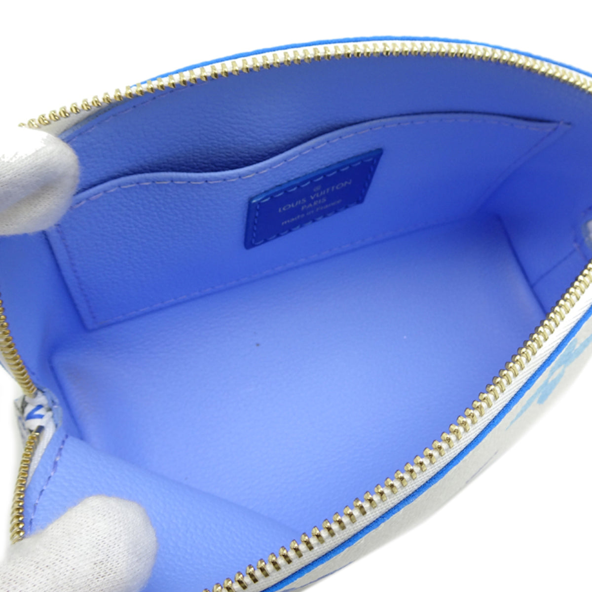 Louis Vuitton Blue White Pochette Pouch (Pre-Owned)