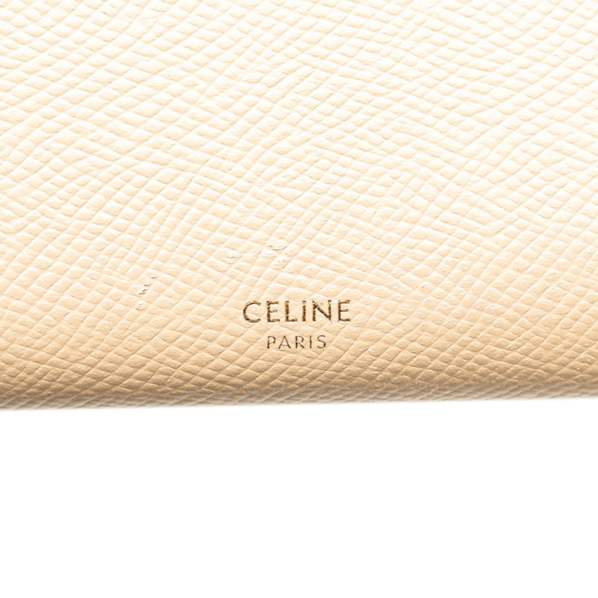 Celine Beige Leather Long Wallet (Bi-Fold) (Pre-Owned)