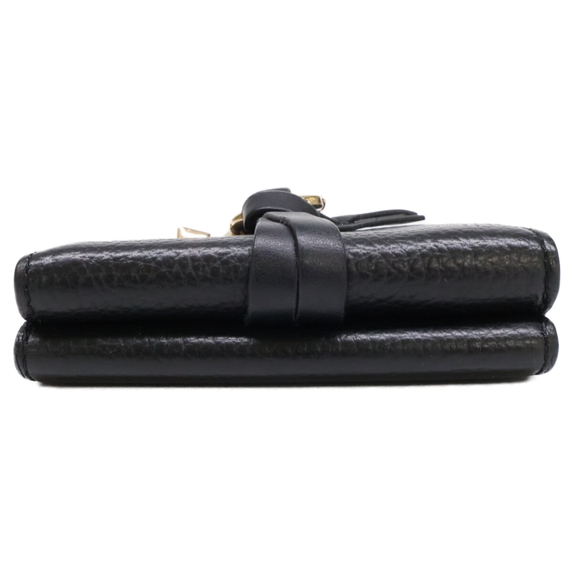 Chloé Black Leather Wallet (Tri-Fold) (Pre-Owned)