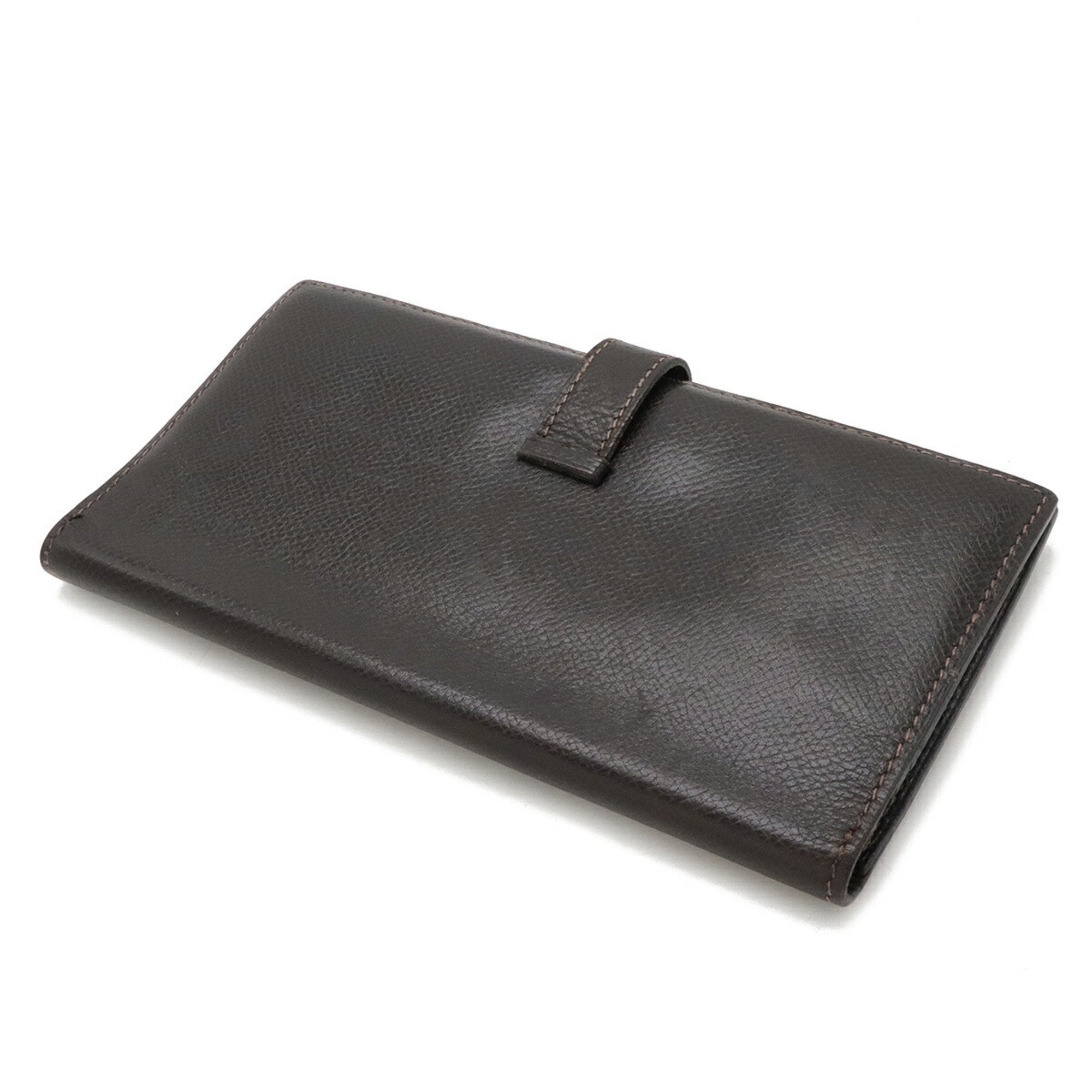 Hermes Black Epsom Leather Long Wallet (Bi-Fold) (Pre-Owned)