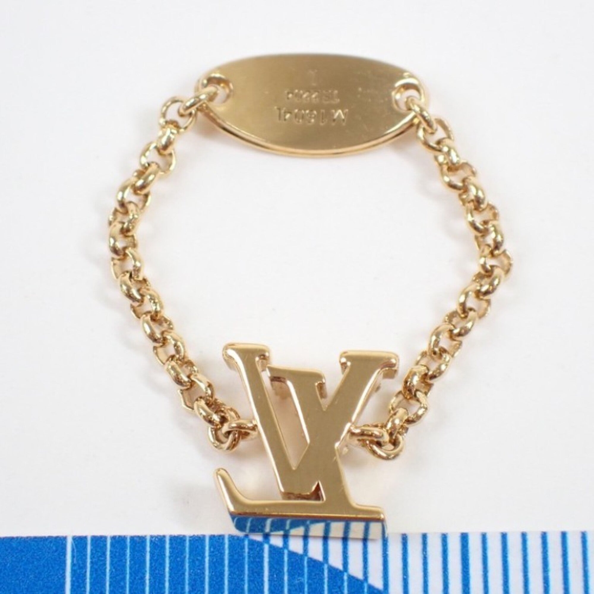 Louis Vuitton Gold Metal Band Ring (Pre-Owned)