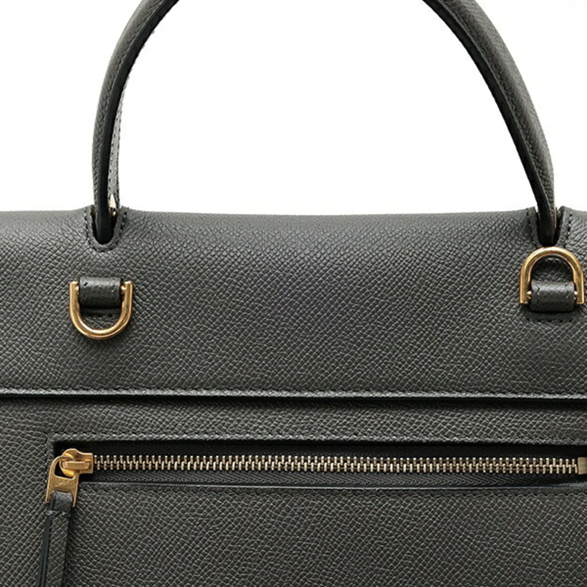 Celine Gray Leather Shoulder Bag (Pre-Owned)