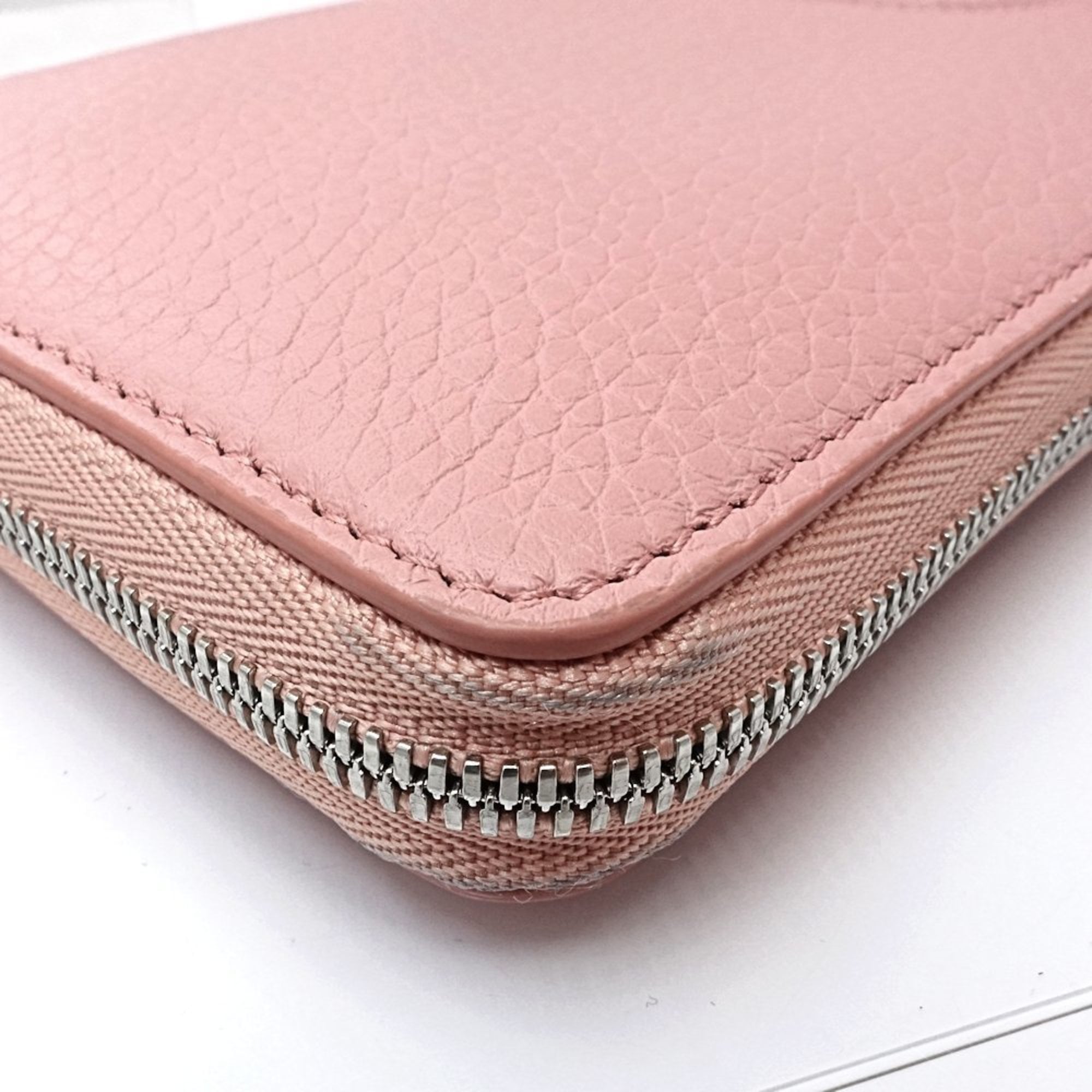 Tiffany Pink Leather Long Wallet (Bi-Fold) (Pre-Owned)