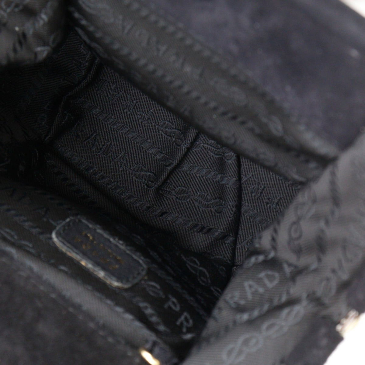 Prada Black Satin Shoulder Bag (Pre-Owned)