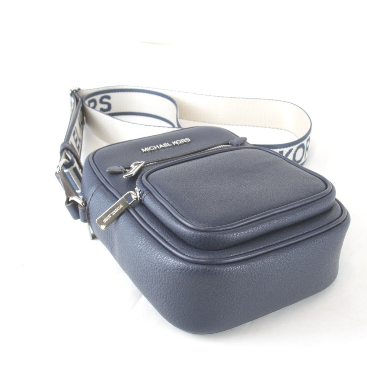 Michael Kors Jet Set Navy Leather Shoulder Bag (Pre-Owned)