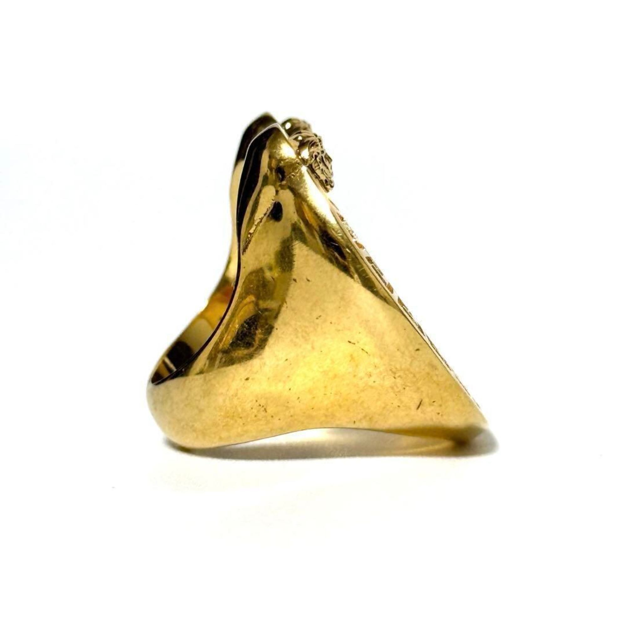 Versace Gold Metal Band Ring (Pre-Owned)
