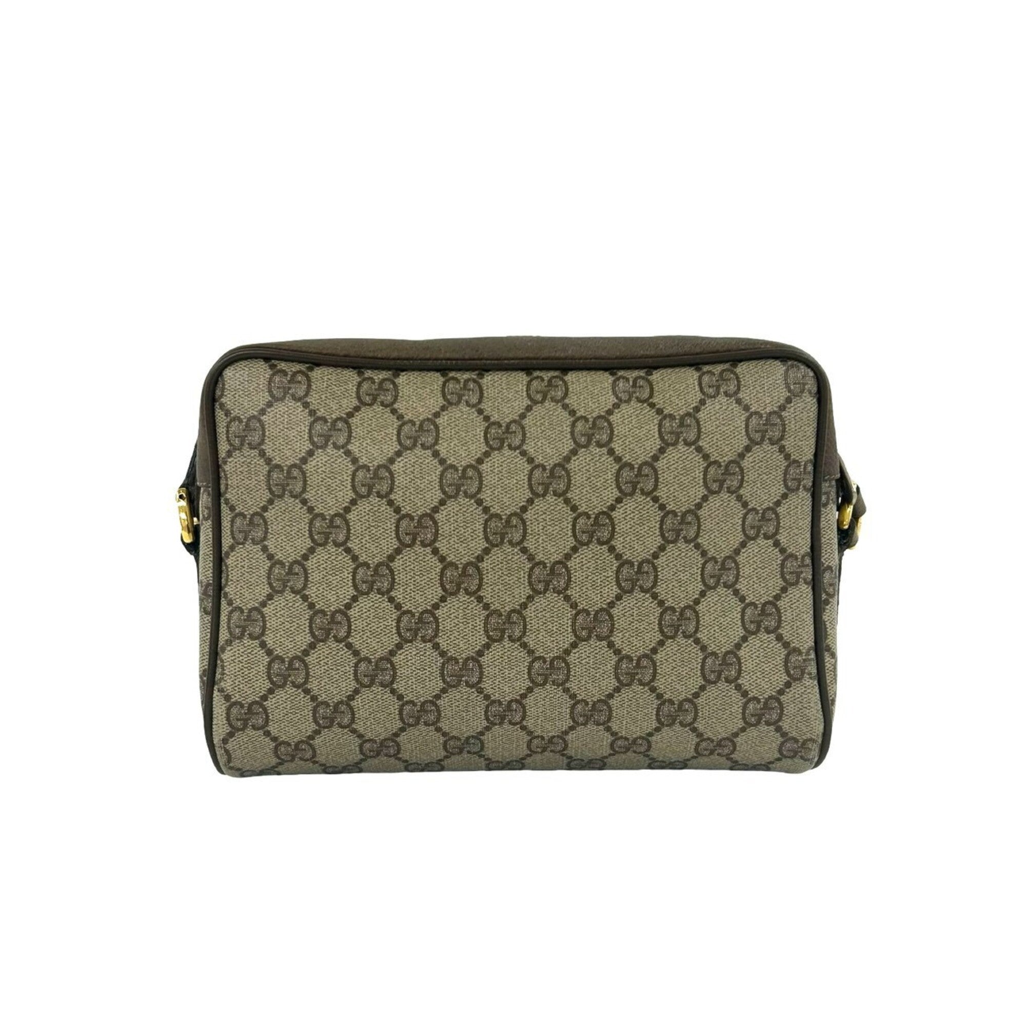 Gucci Brown Green Red Color Leather Pvc Pochette Shoulder Bag (Pre-Owned)