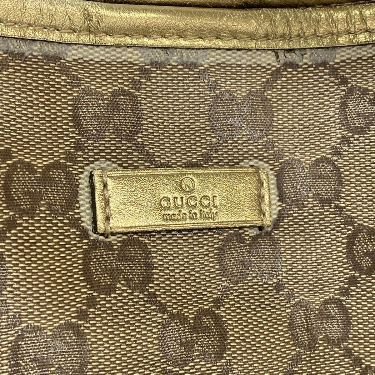 Gucci Brown Coated Canvas Tote Bag (Pre-Owned)