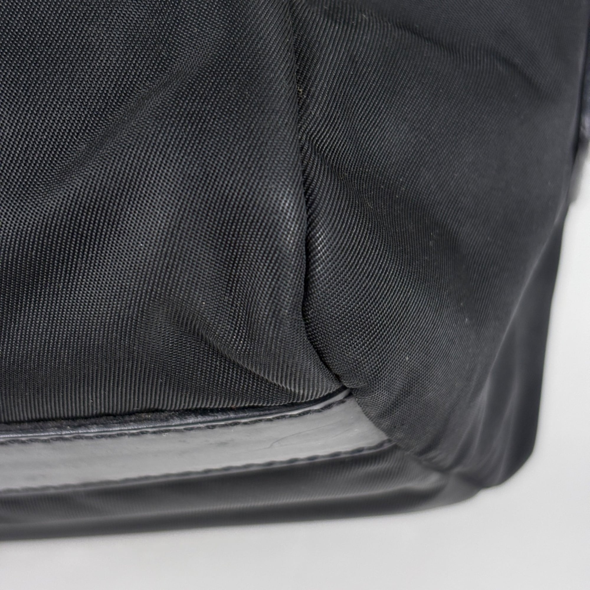 Prada Black Nylon Leather Handbag (Pre-Owned)