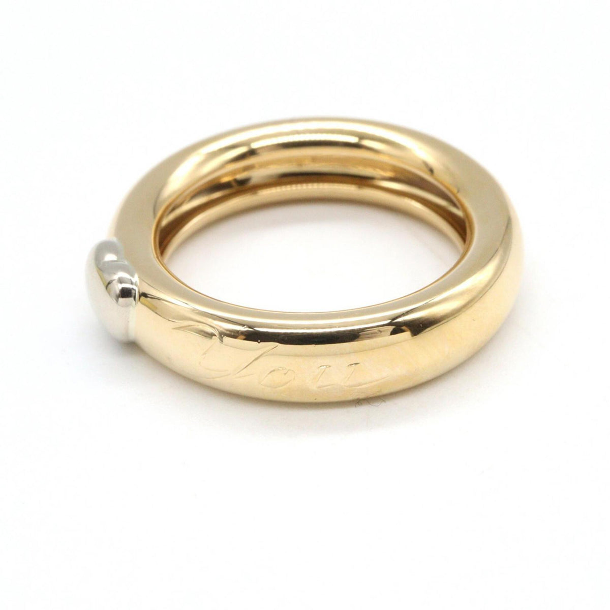 Tiffany Gold Silver Yellow Gold (18K) White Gold (18K) Band Ring (Pre-Owned)