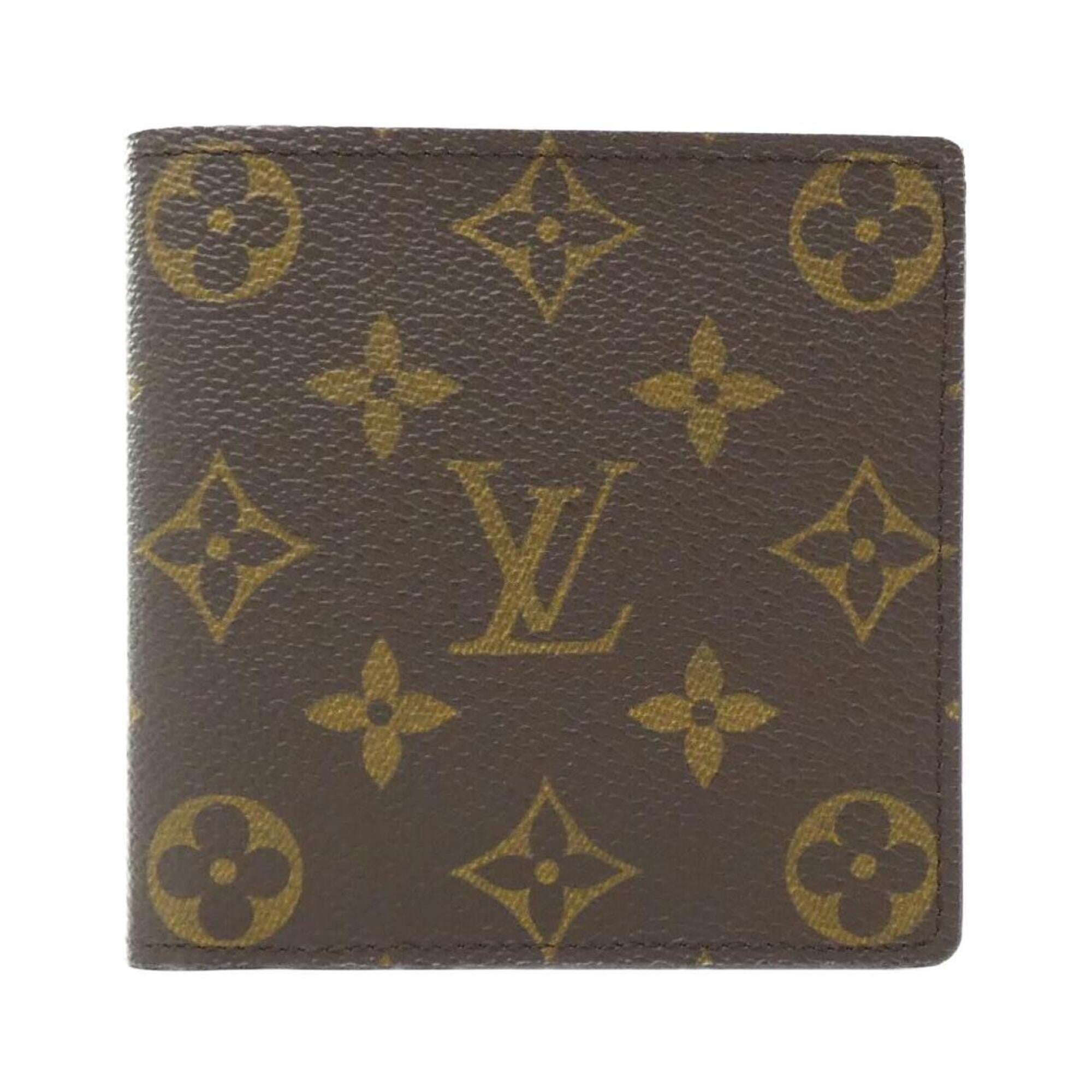 Louis Vuitton Marron Coated Canvas Wallet (Bi-Fold) (Pre-Owned)