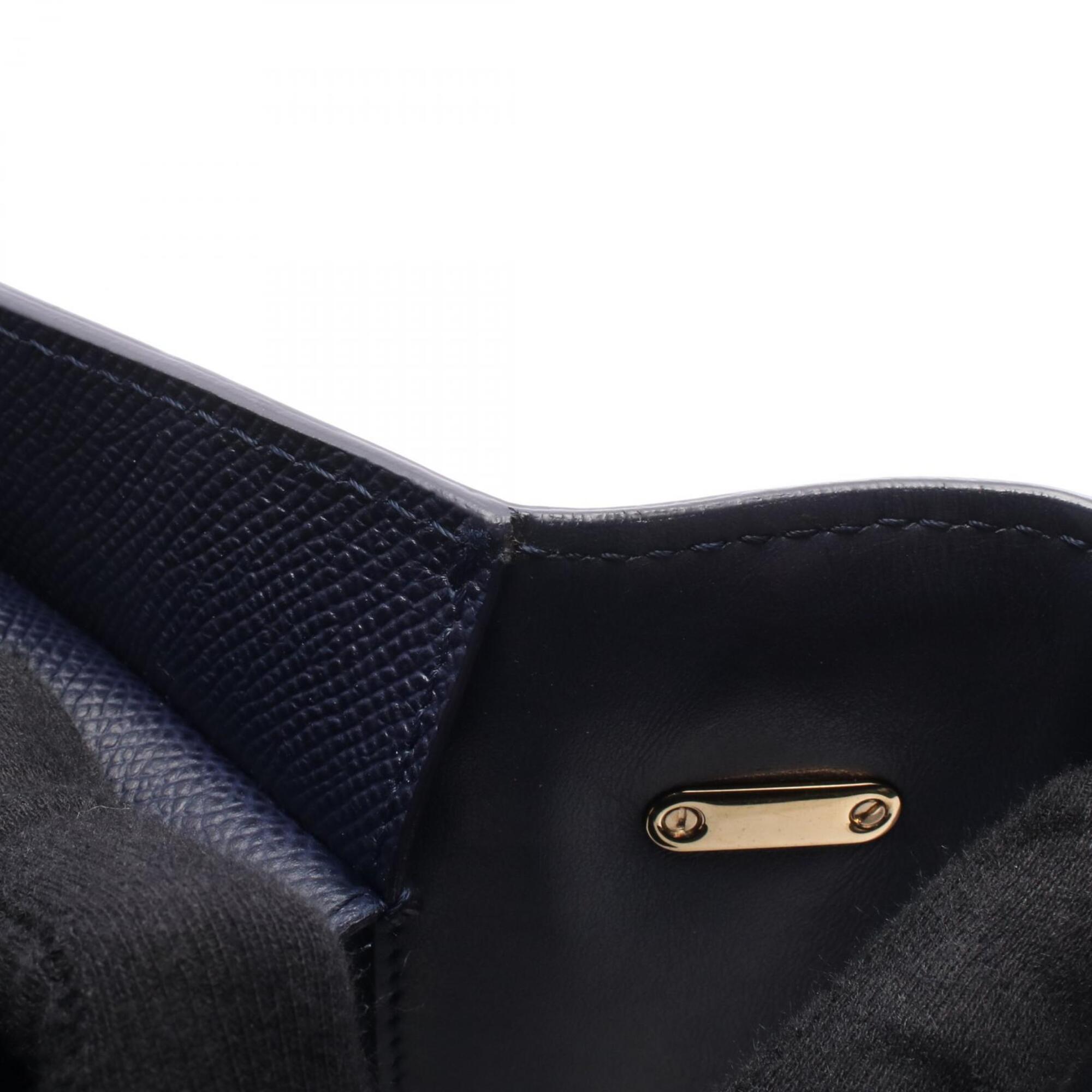 Salvatore Ferragamo Navy Leather Handbag Shoulder Bag (Pre-Owned)