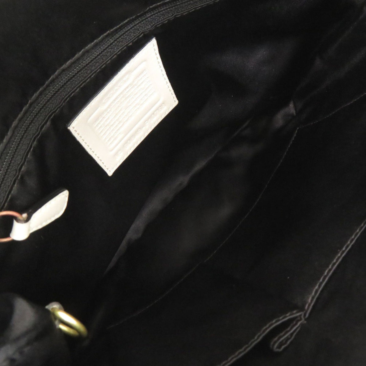 Coach Gray White Canvas Leather Shoulder Bag (Pre-Owned)