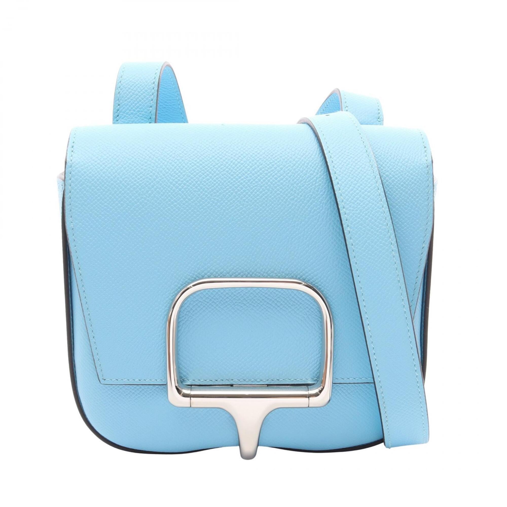 Hermes Blue Epsom Leather Handbag Shoulder Bag (Pre-Owned)