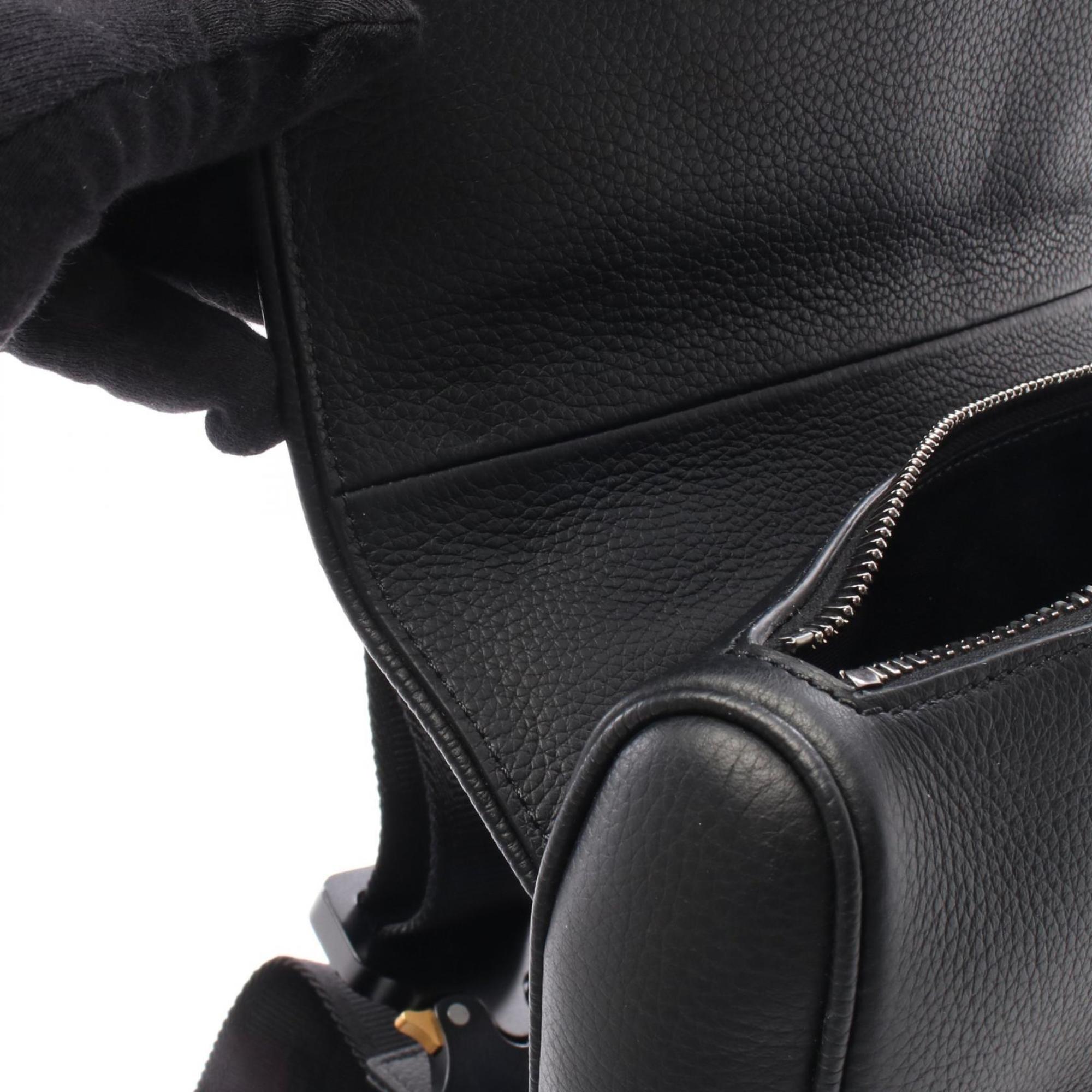 Christian Dior Black Leather Saddle Bag (Pre-Owned)