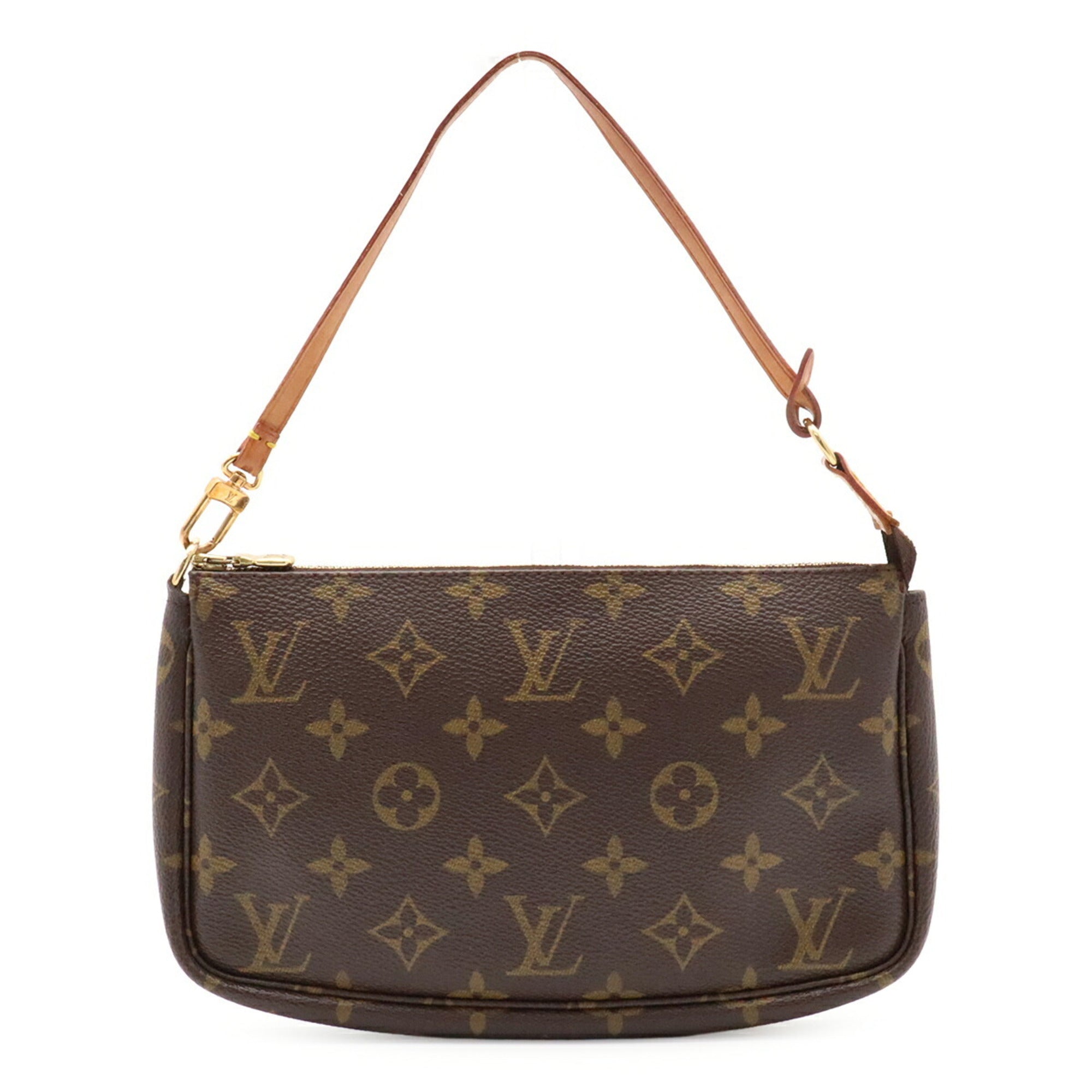 Louis Vuitton Brown Monogram Canvas Pvc Coated Canvas Handbag Pochette Pouch (Pre-Owned)