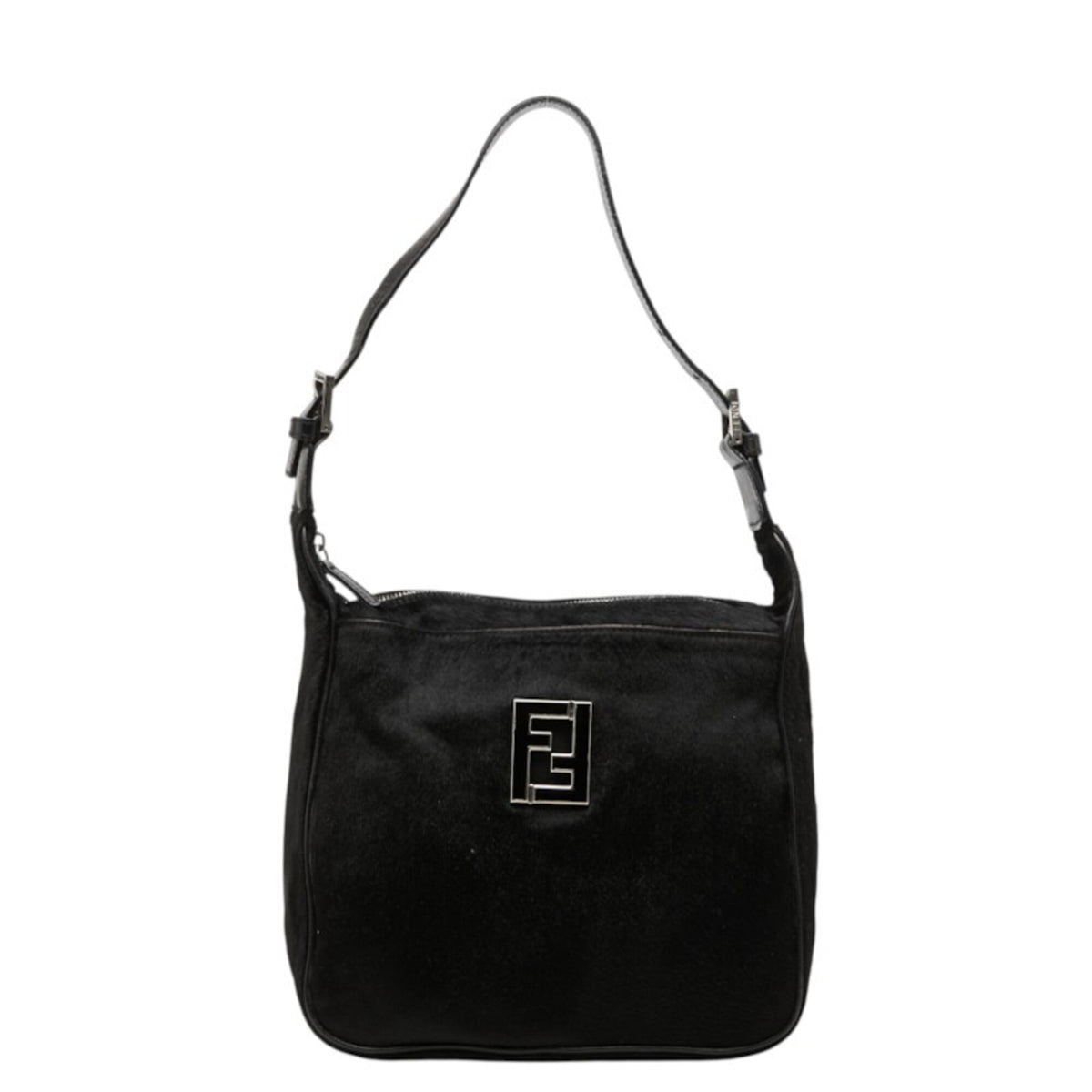 Fendi Black Leather Shoulder Bag (Pre-Owned)