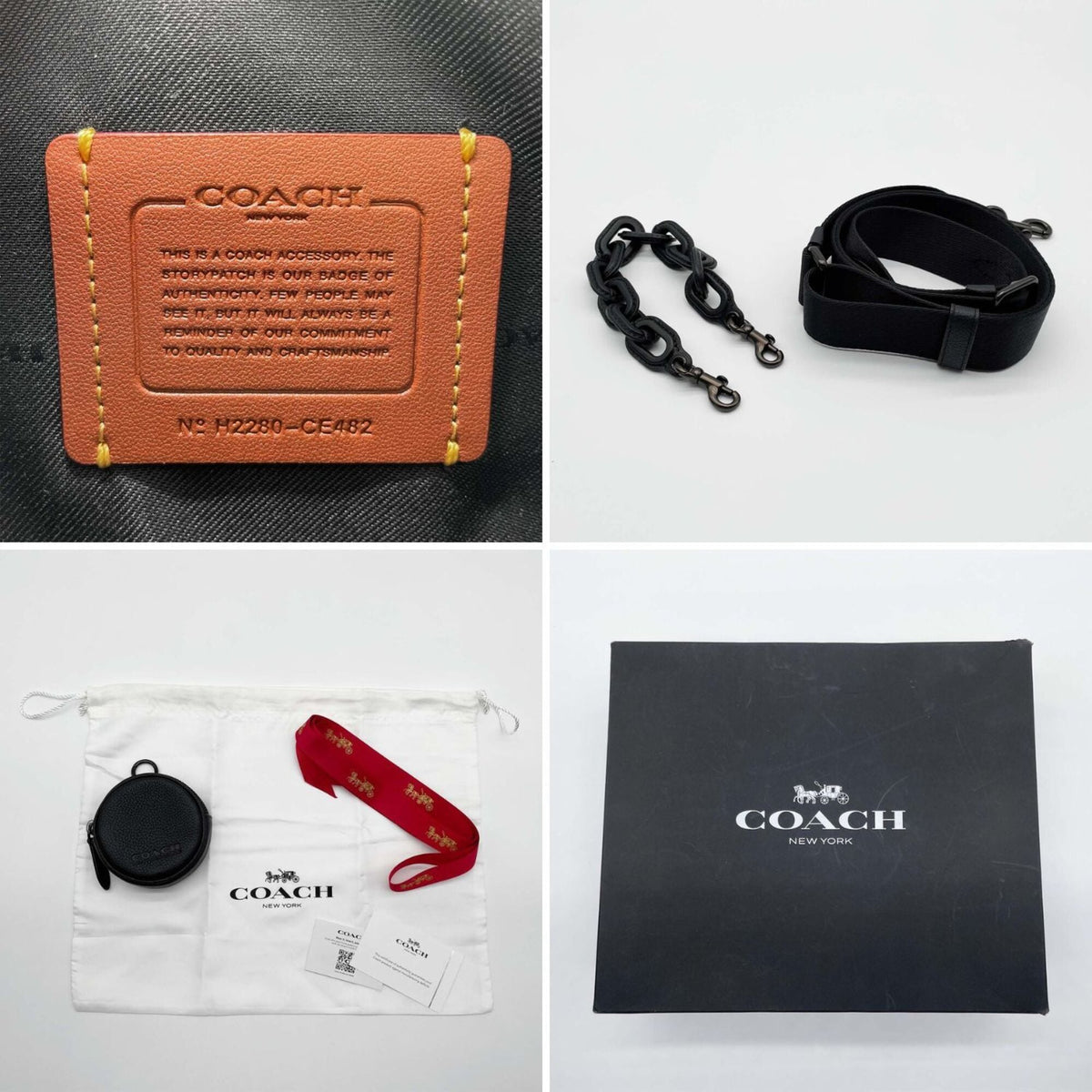 Coach Black Leather Shoulder Bag (Pre-Owned)