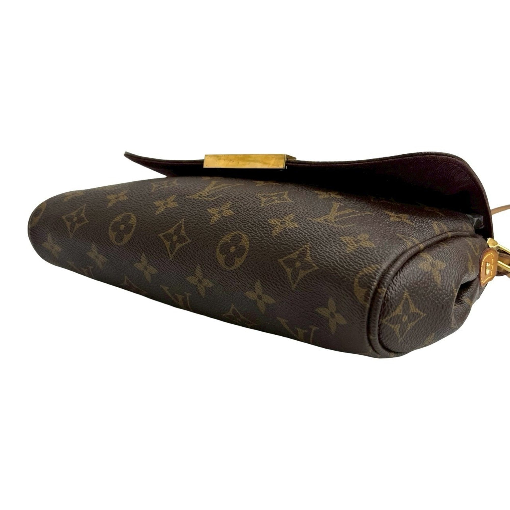 Louis Vuitton Brown Leather Pvc Handbag Pochette Shoulder Bag (Pre-Owned)