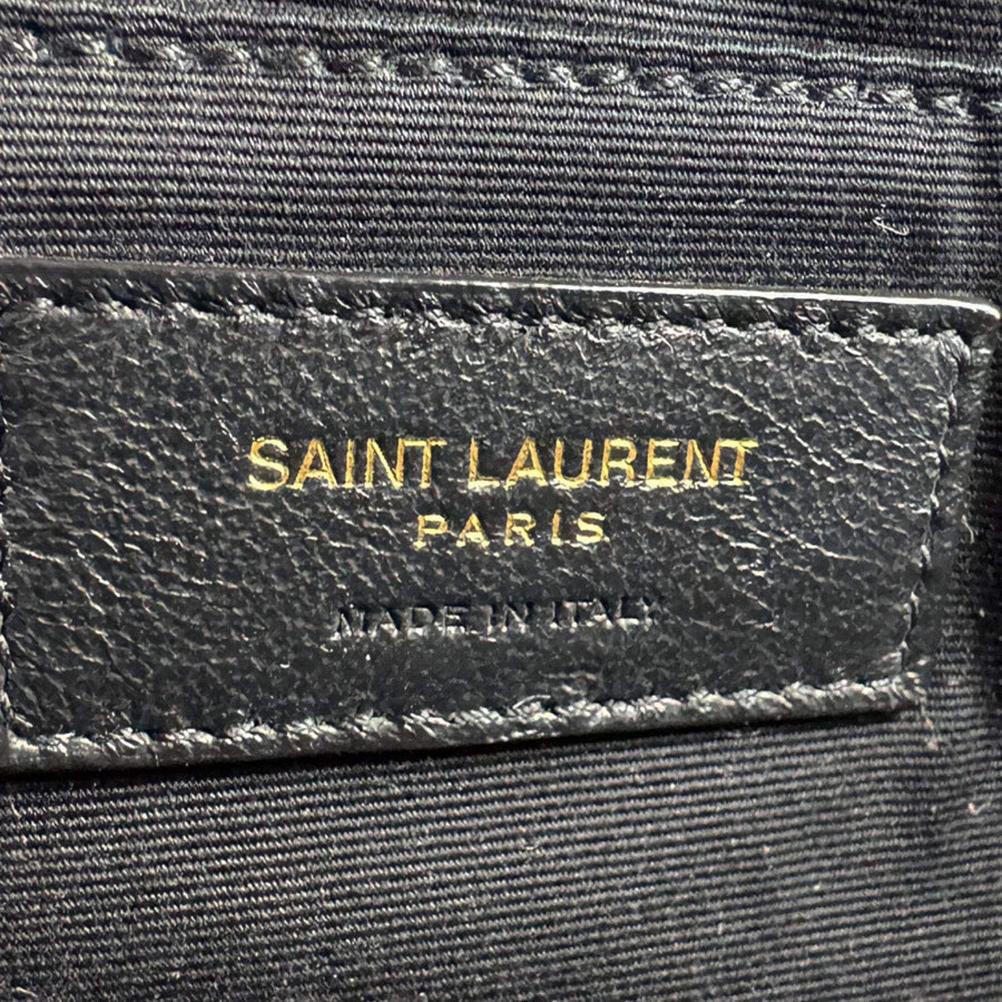 Saint Laurent Black Leather Shoulder Bag (Pre-Owned)