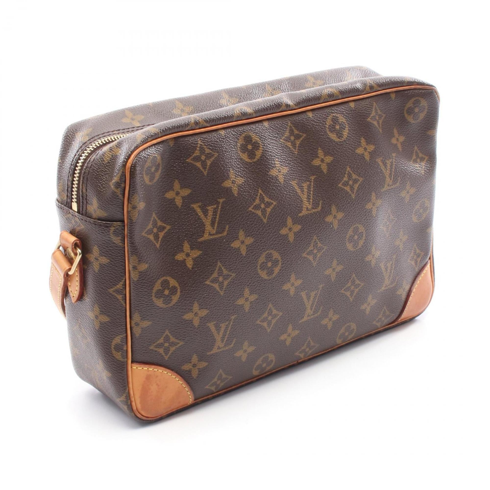 Louis Vuitton Brown Monogram Coated Canvas Leather Shoulder Bag (Pre-Owned)