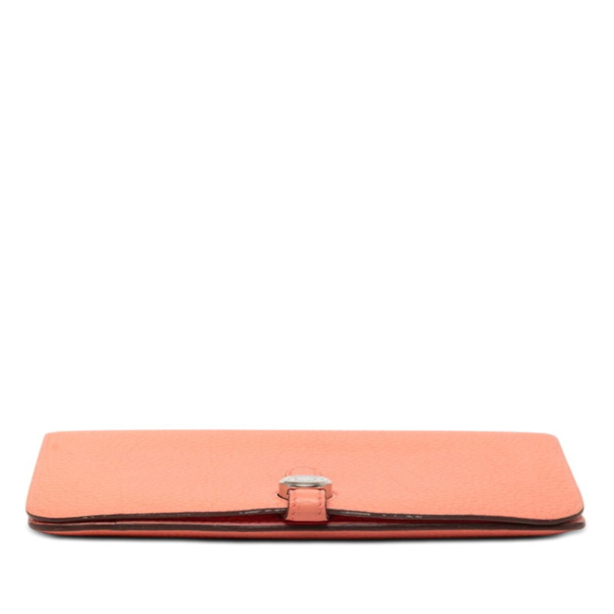 Hermes Pink Taurillon Clemence Leather Long Wallet (Bi-Fold) (Pre-Owned)