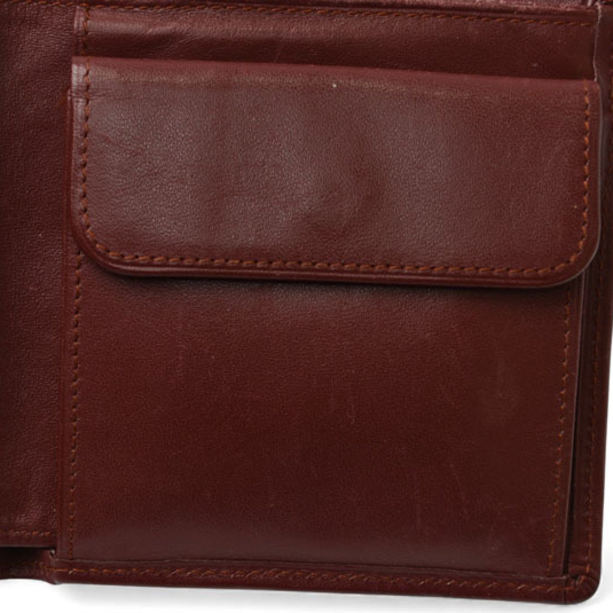 Cartier Bordeaux Leather Wallet (Bi-Fold) (Pre-Owned)