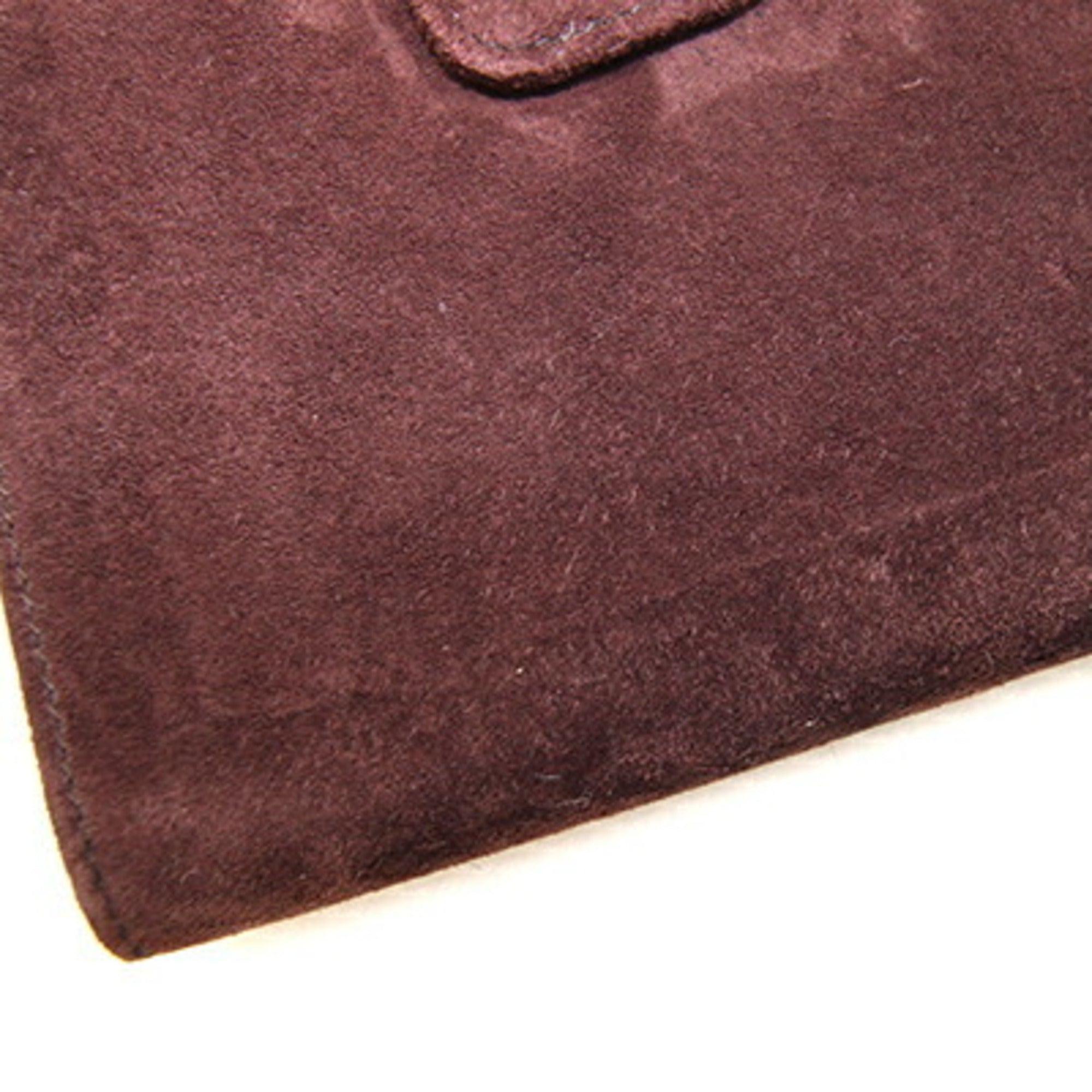 Gucci Dark Brown Suede Leather Wallet (Bi-Fold) (Pre-Owned)