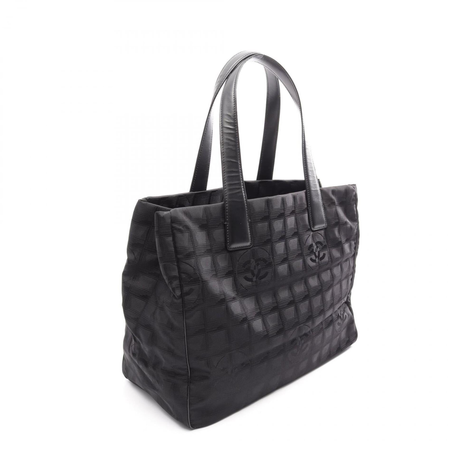 Chanel Black New Travel Line Handbag Tote Bag (Pre-Owned)
